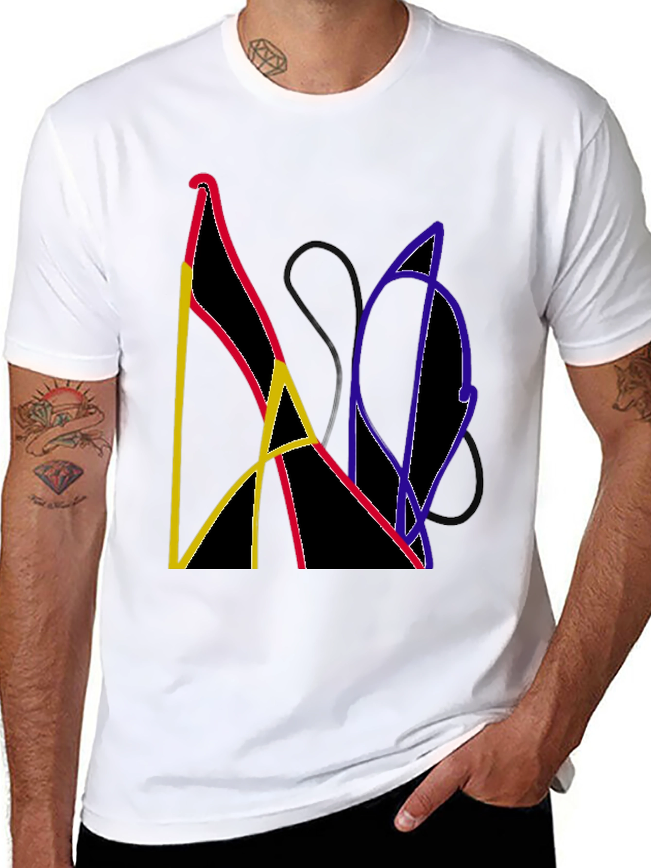 Abstract Graphic Tee - Modern Art Shirt