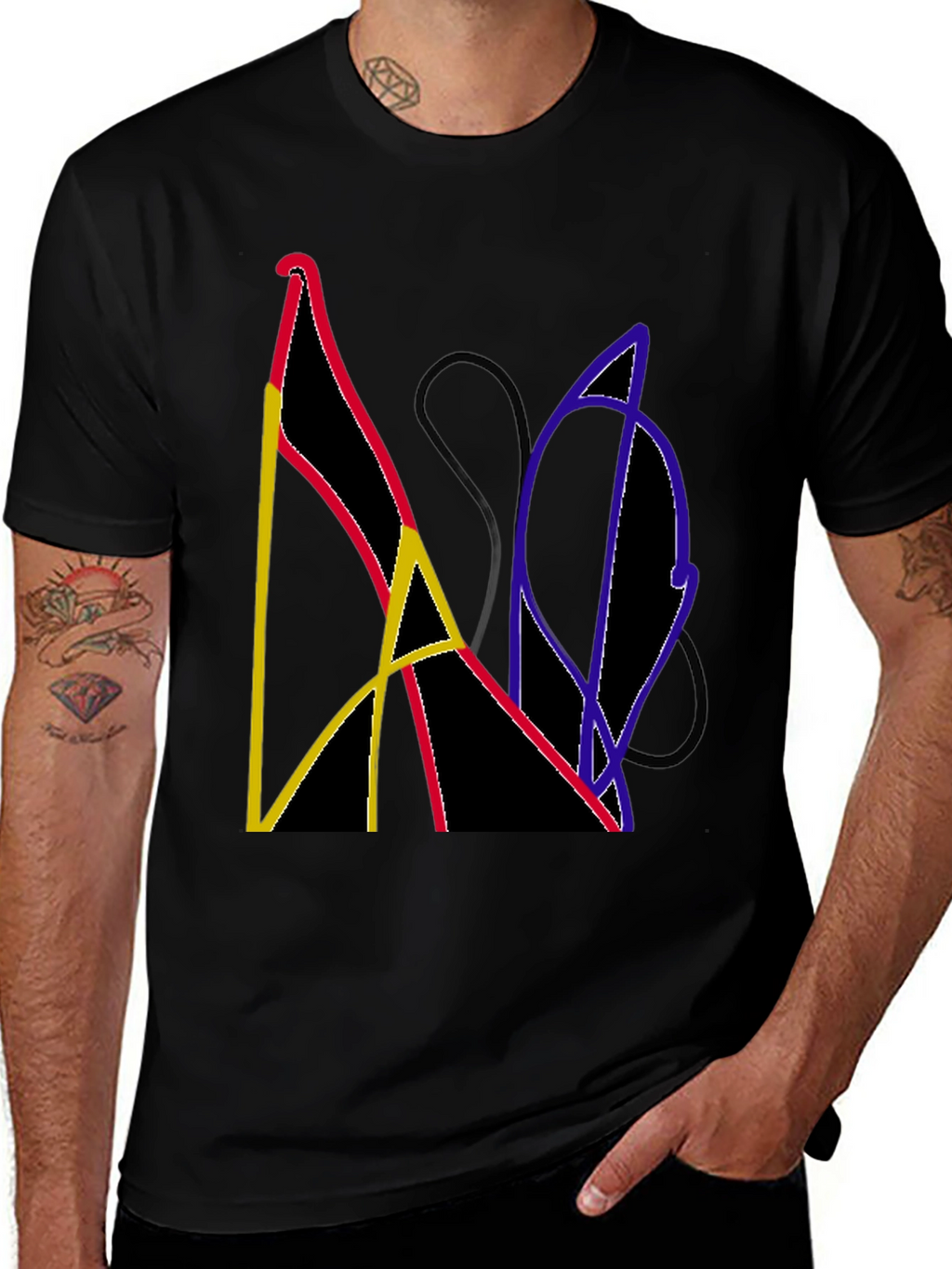 Abstract Graphic Tee - Modern Art Shirt