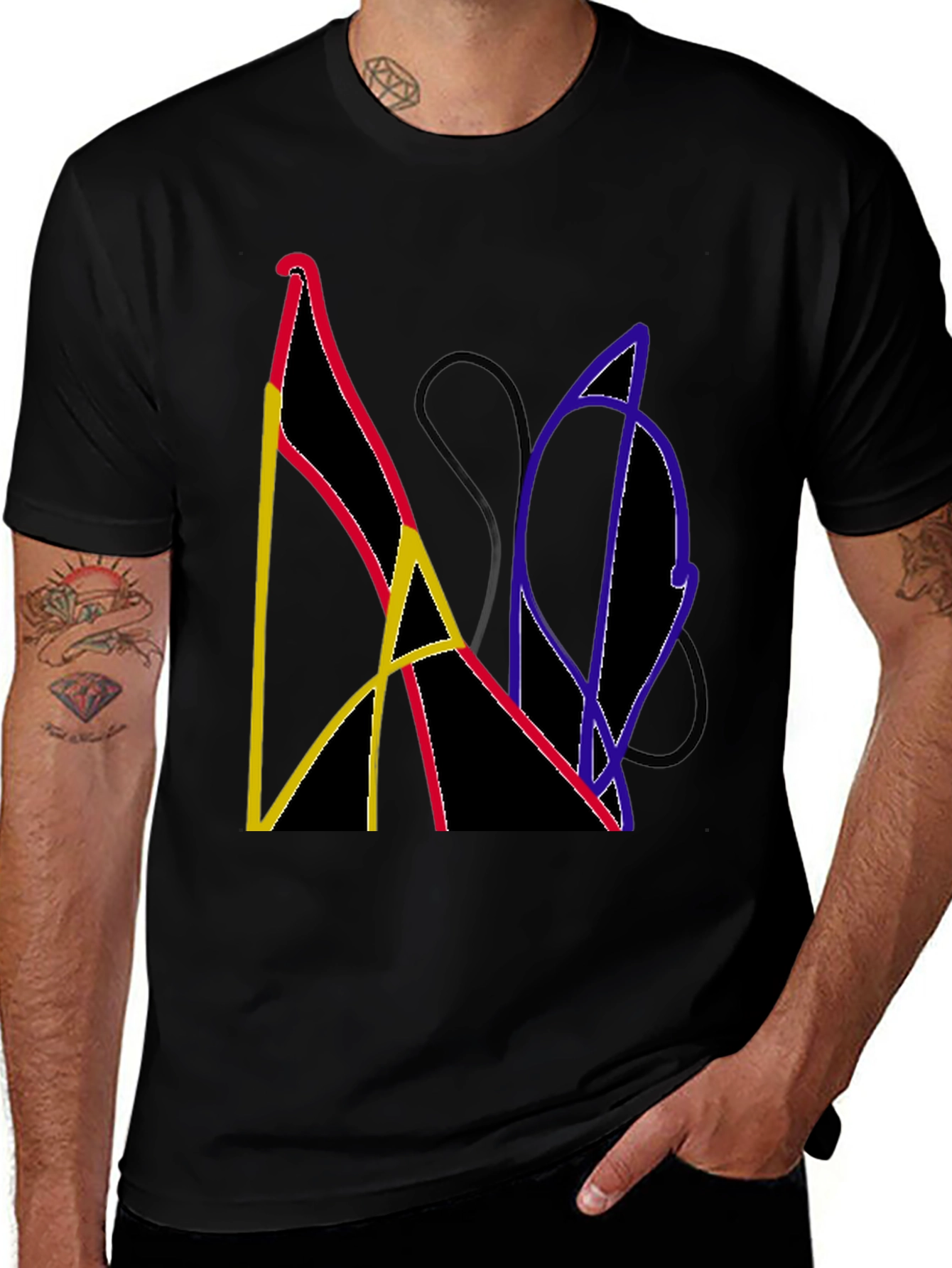 Abstract Graphic Tee - Modern Art Shirt