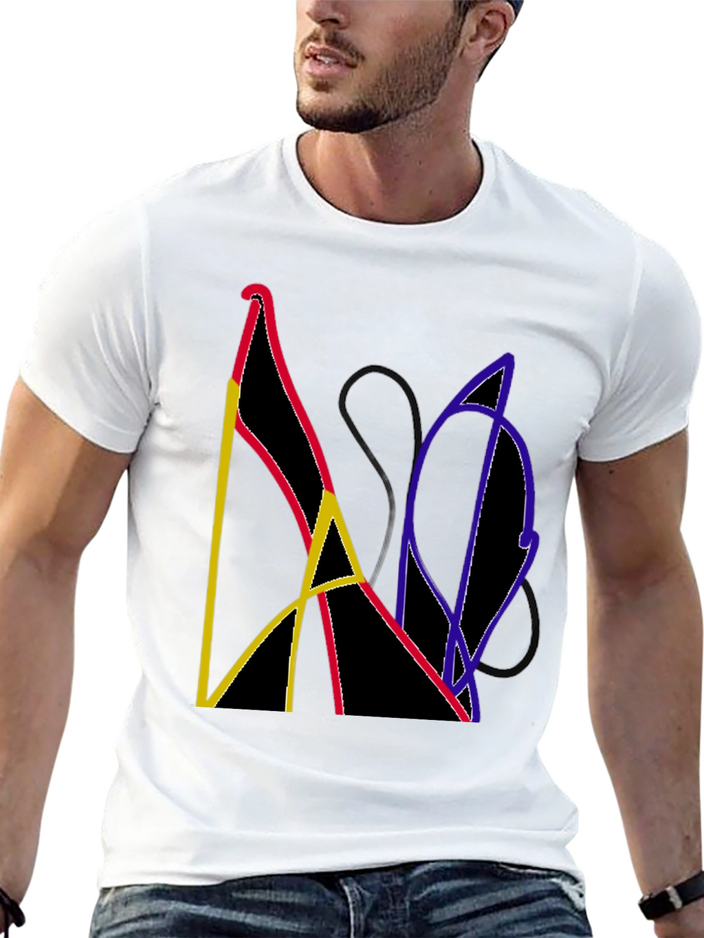Abstract Graphic Tee - Modern Art Shirt