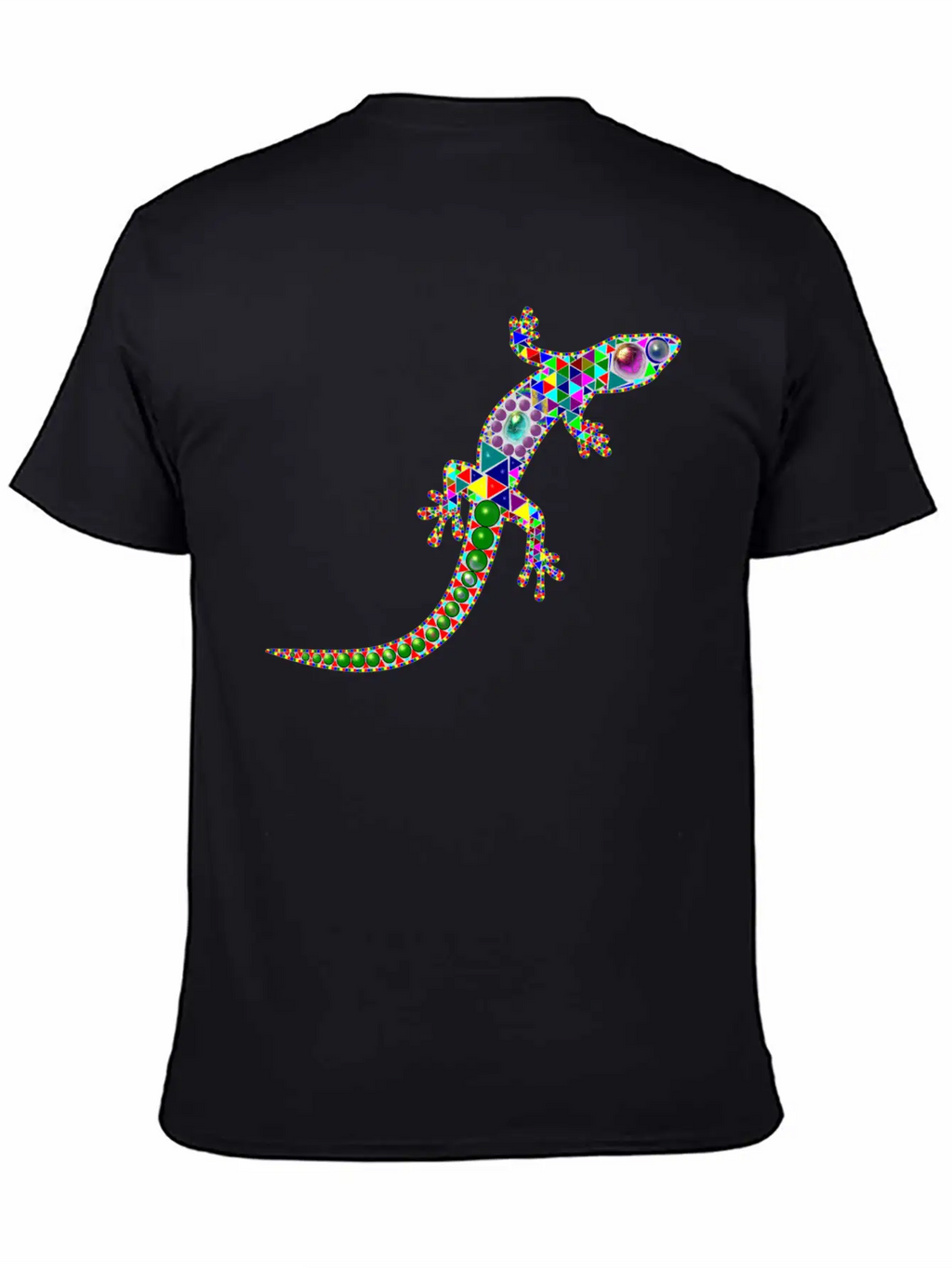Gecko Mosaic Essential Cotton Tee For Daily Outfits – Unisex Style