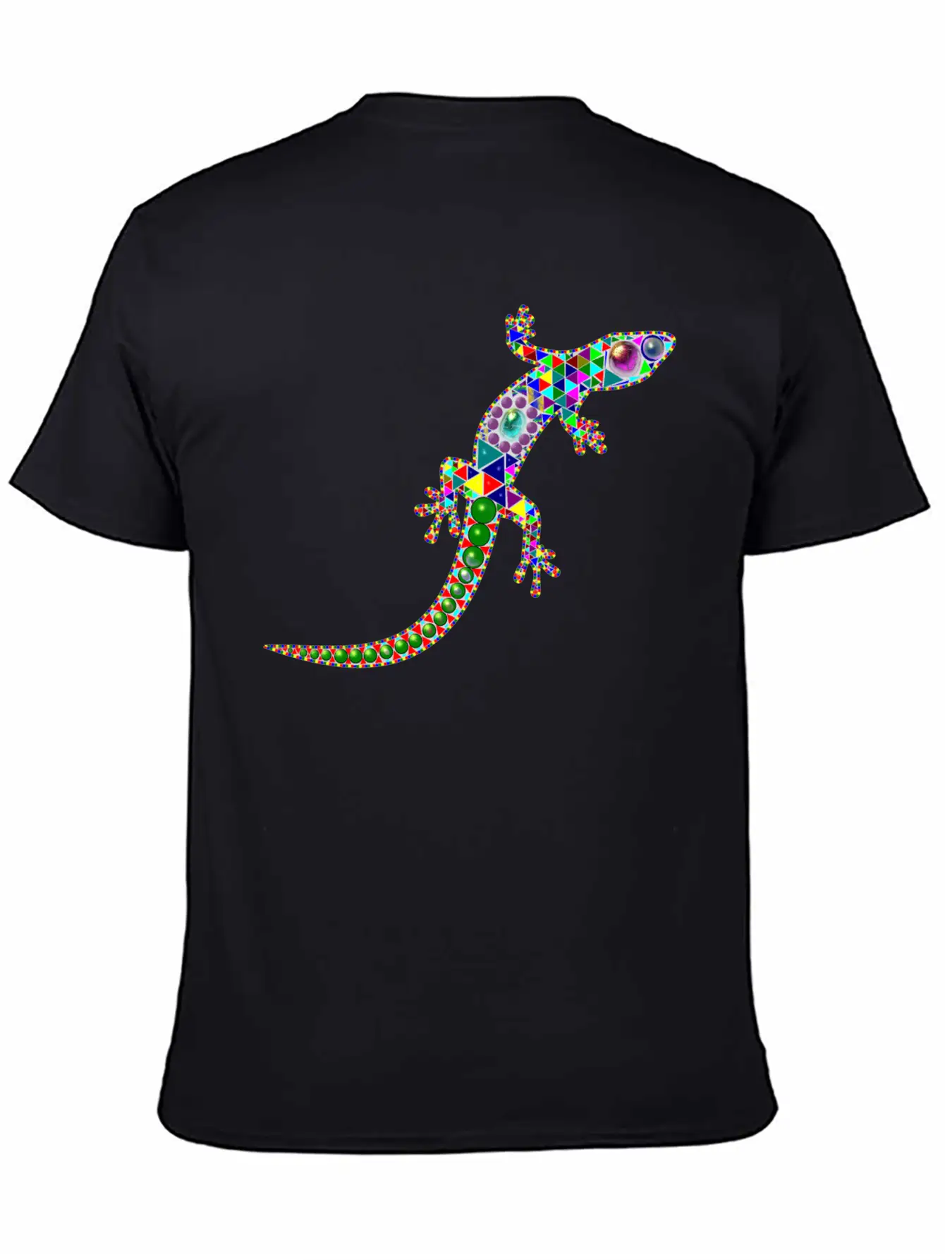 Gecko Mosaic Essential Cotton Tee For Daily Outfits – Unisex Style