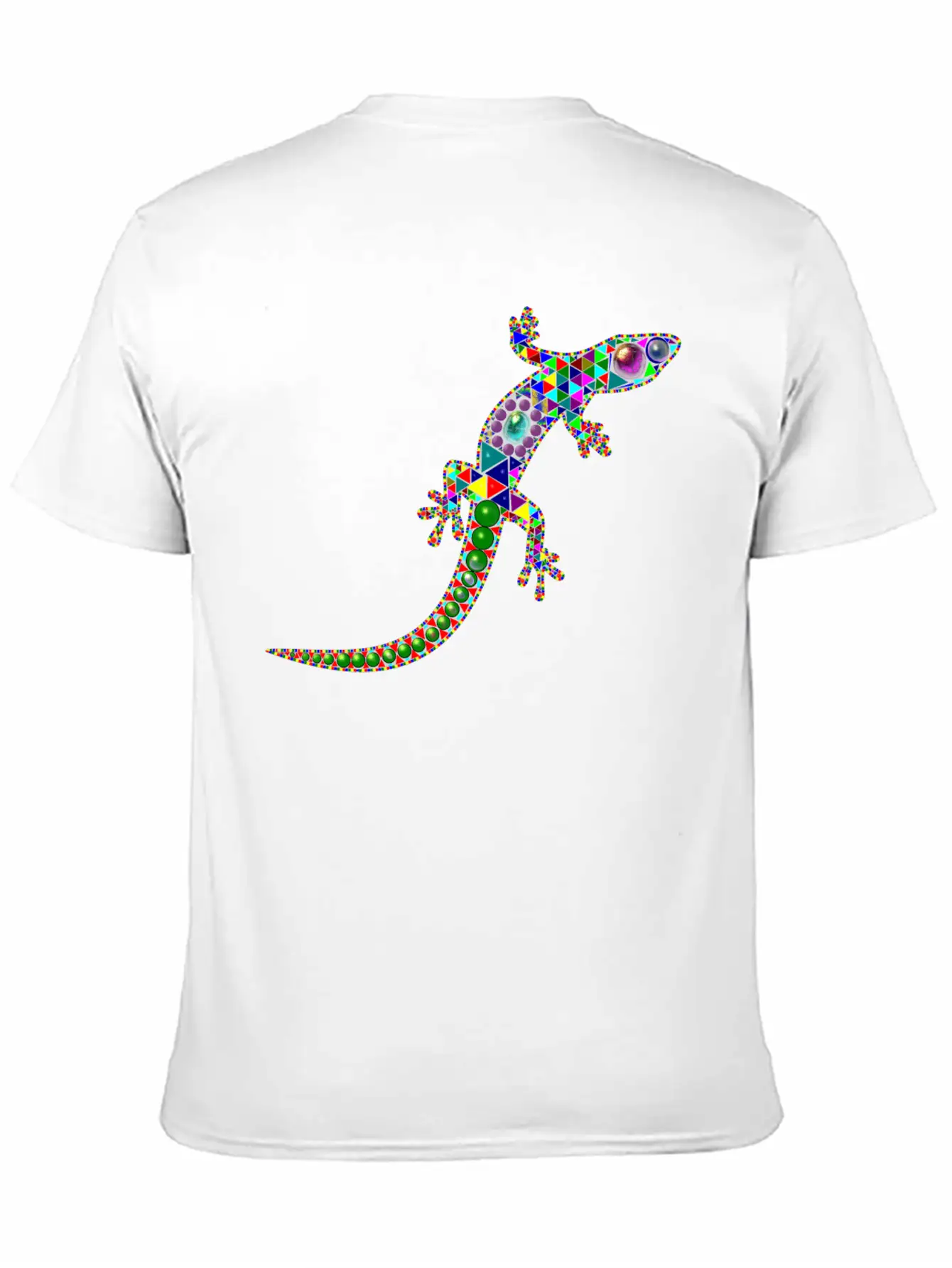 Gecko Mosaic Essential Cotton Tee For Daily Outfits – Unisex Style