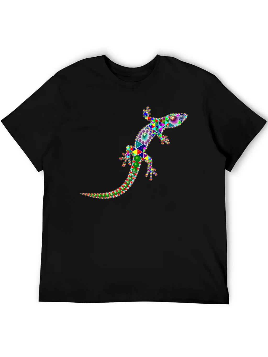 Gecko Mosaic Essential Cotton Tee For Daily Outfits – Unisex Style