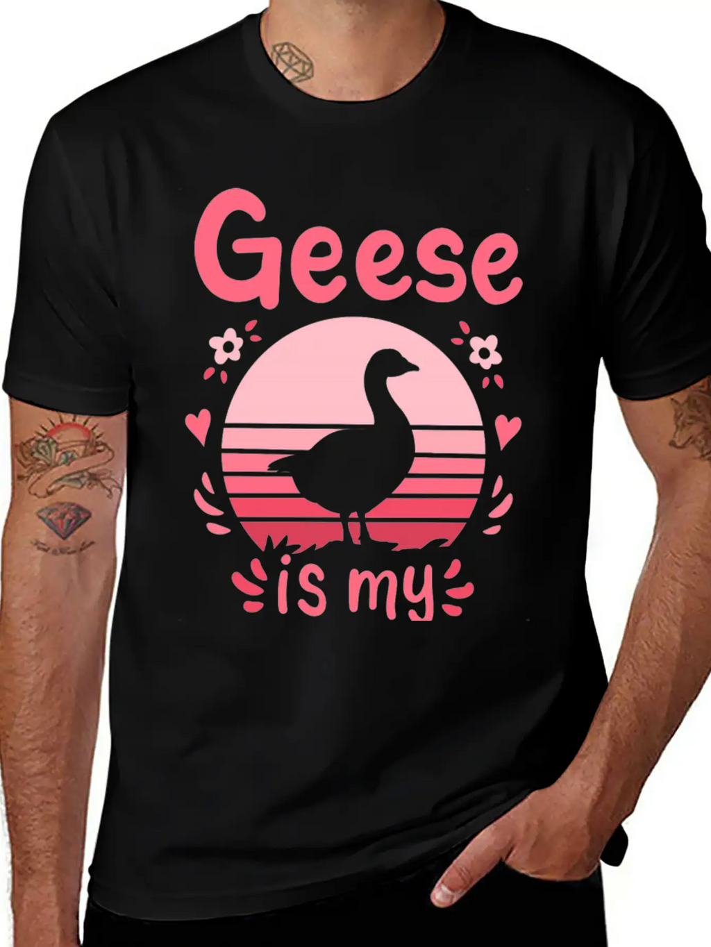 Geese Goose Spirit Animal Unisex Short Sleeve Soft Cotton T-Shirt – Casual Everyday Wear
