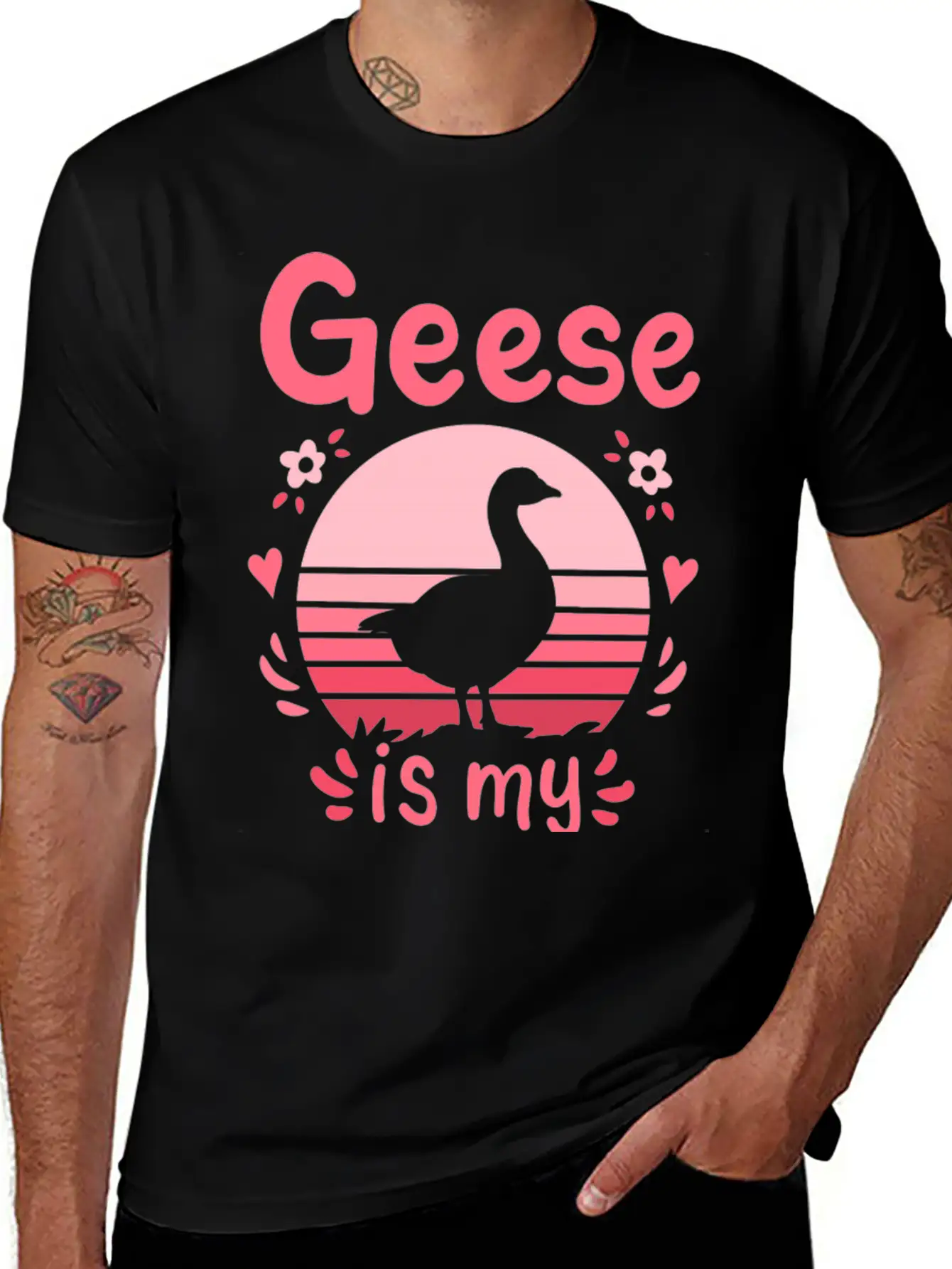 Geese Goose Spirit Animal Unisex Short Sleeve Soft Cotton T-Shirt – Casual Everyday Wear