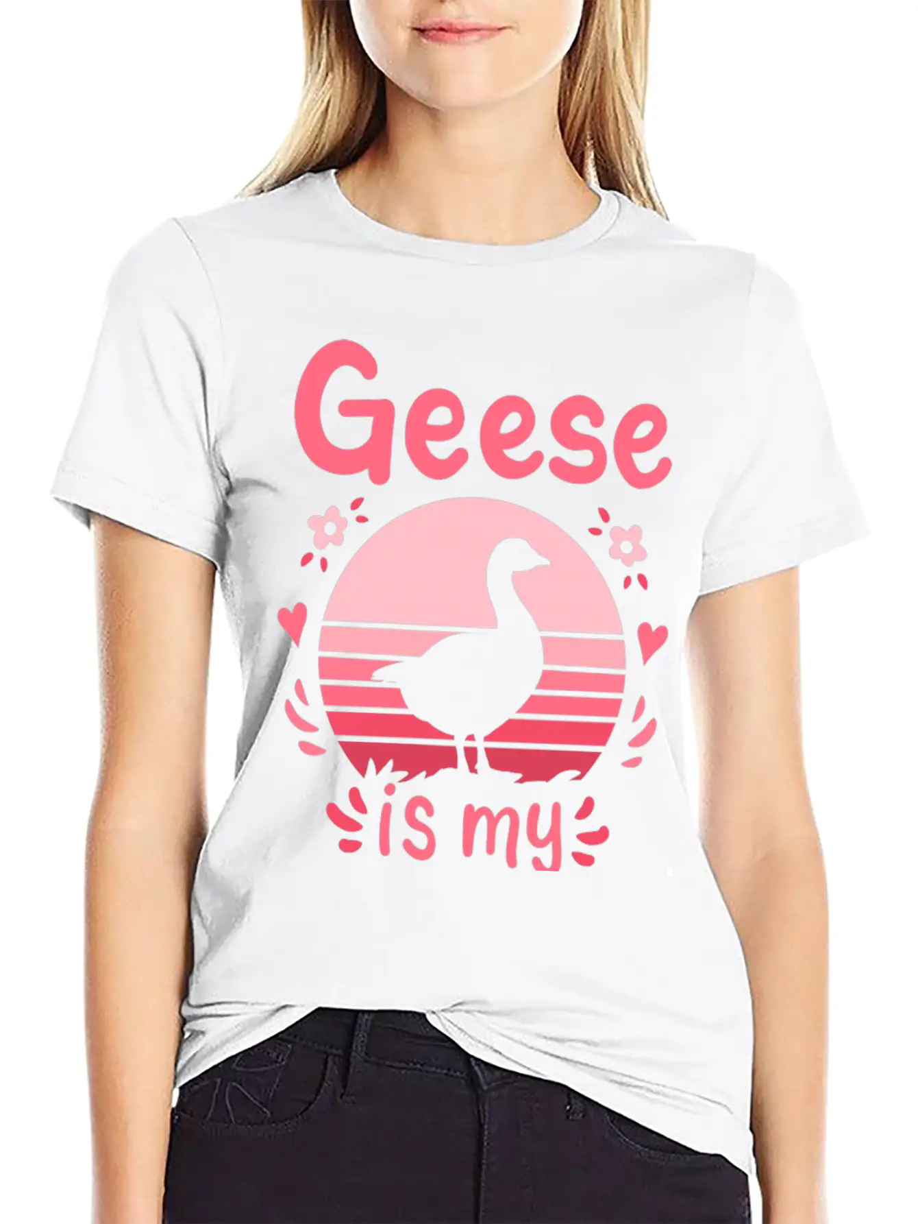 Geese Goose Spirit Animal Unisex Short Sleeve Soft Cotton T-Shirt – Casual Everyday Wear
