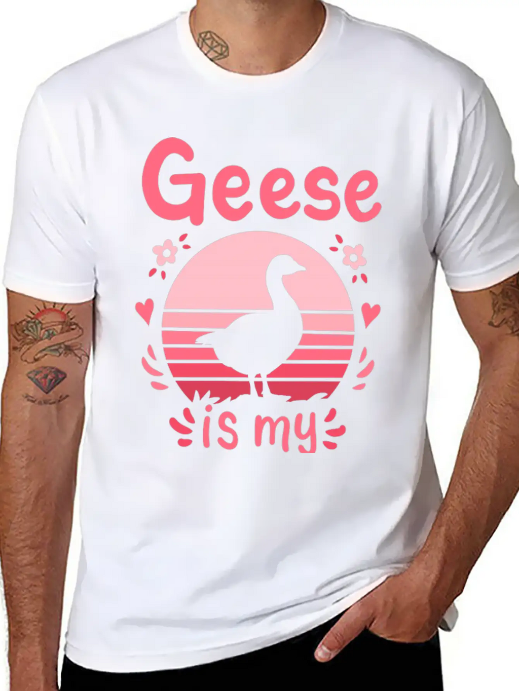 Geese Goose Spirit Animal Unisex Short Sleeve Soft Cotton T-Shirt – Casual Everyday Wear
