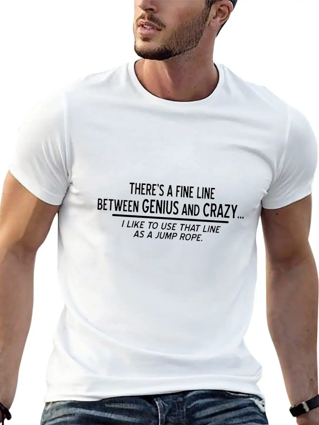 GENIUS CRAZY Unisex Casual T-Shirt – Clean Design For Daily Comfort