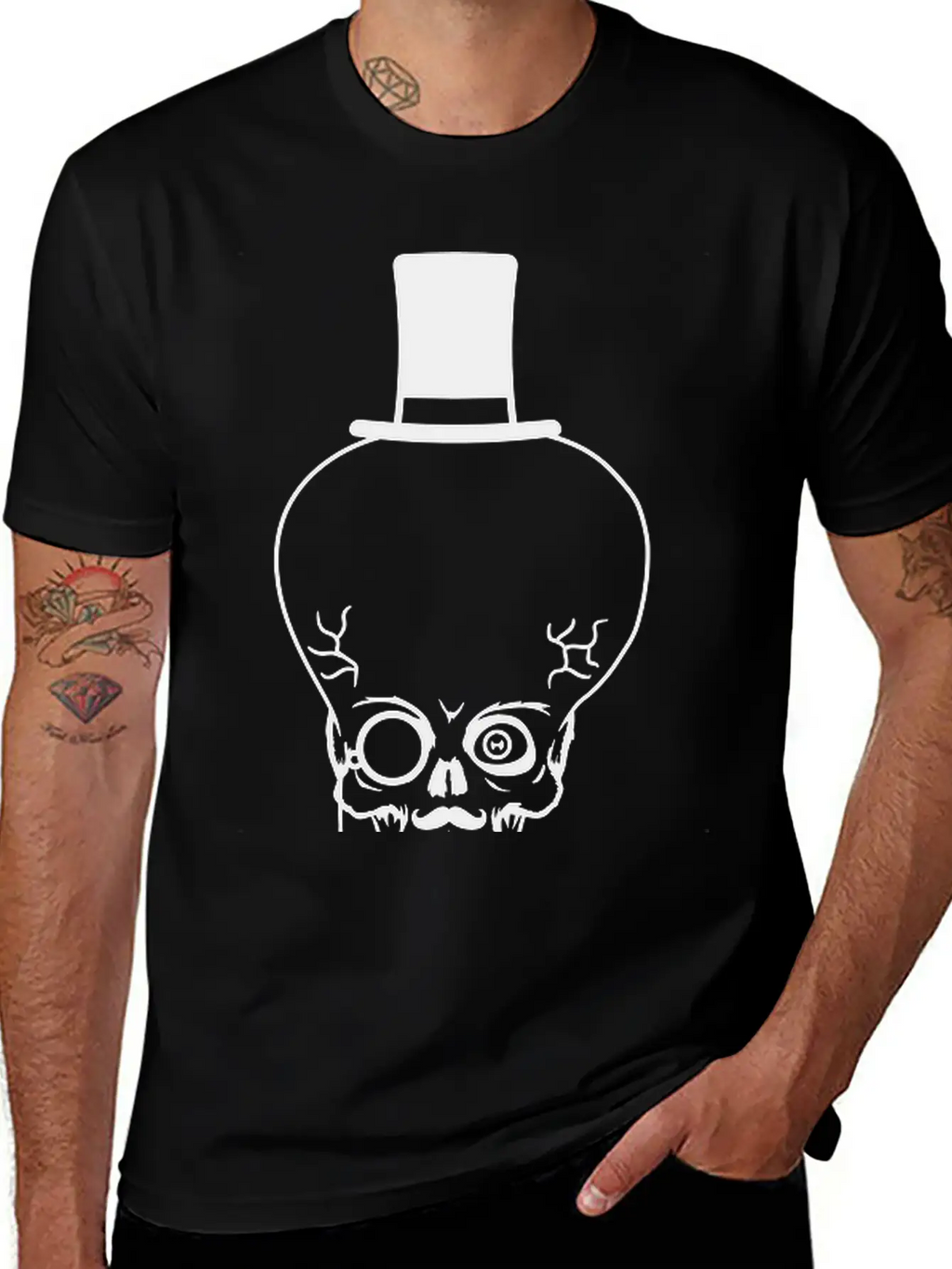 Gentlemen Rich Sir Mustache Mustache Cylinder Hat Unisex Casual T-Shirt – Clean Design For Daily Comfort