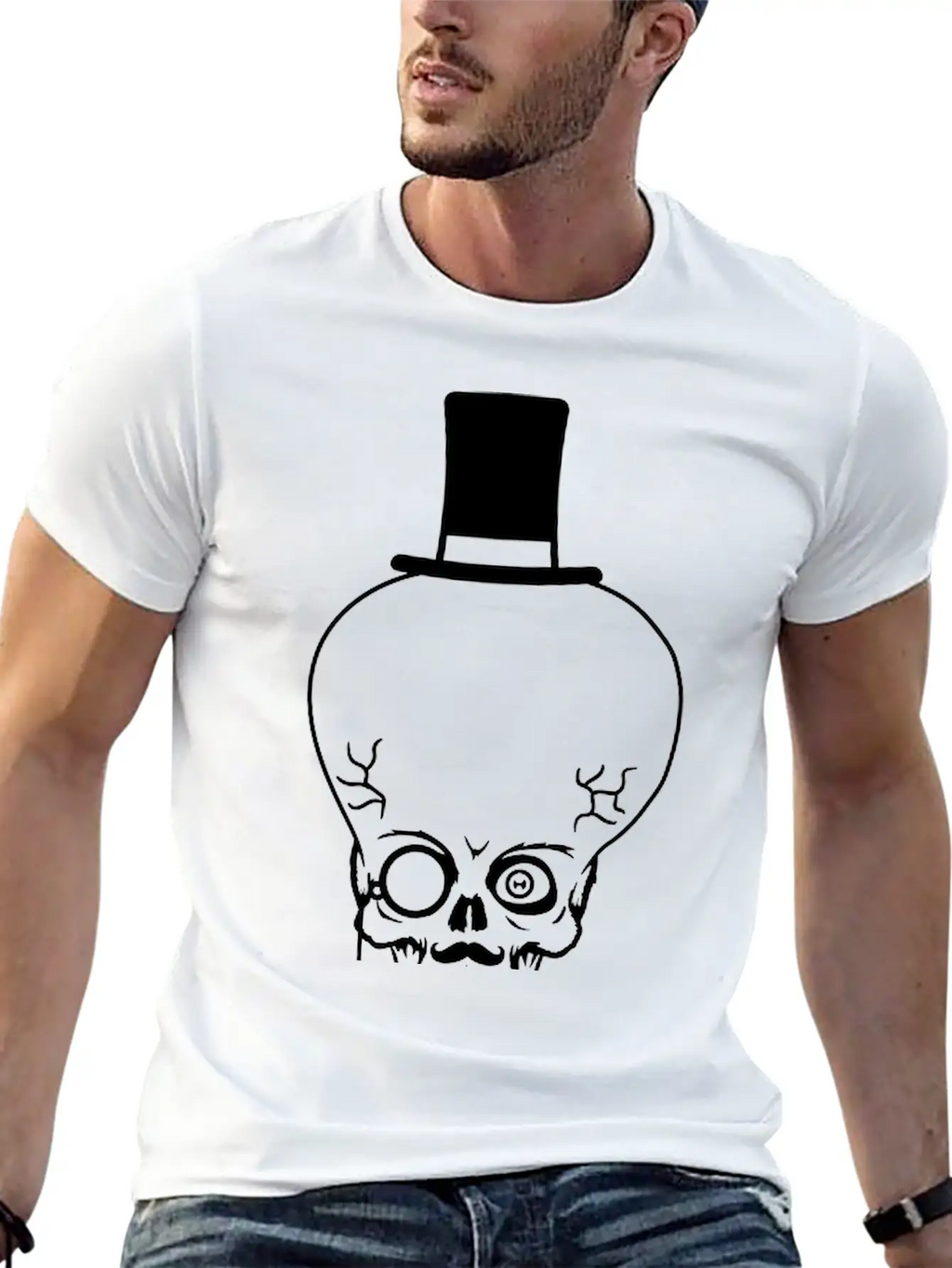 Gentlemen Rich Sir Mustache Mustache Cylinder Hat Unisex Casual T-Shirt – Clean Design For Daily Comfort