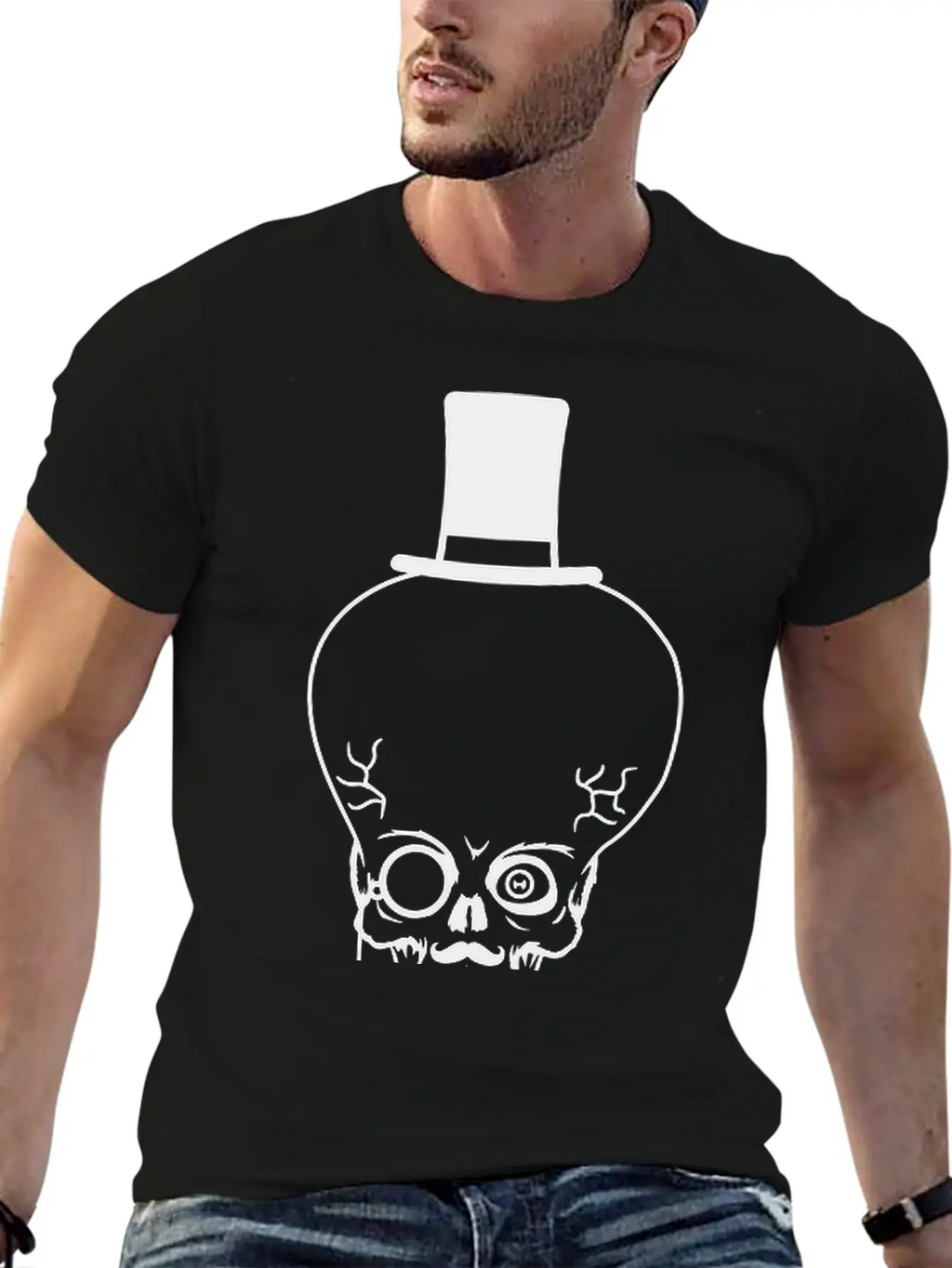Gentlemen Rich Sir Mustache Mustache Cylinder Hat Unisex Casual T-Shirt – Clean Design For Daily Comfort