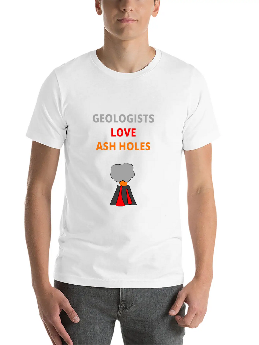 Geologists Love Ash Holes Design | Mineralogy Unisex Short Sleeve Soft Cotton T-Shirt – Casual Everyday Wear