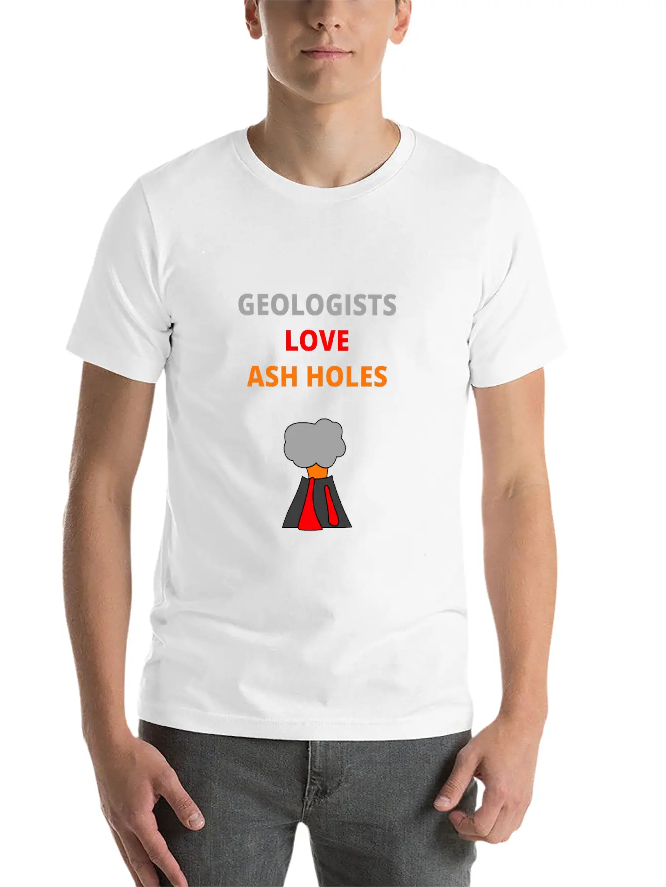 Geologists Love Ash Holes Design | Mineralogy Unisex Short Sleeve Soft Cotton T-Shirt – Casual Everyday Wear