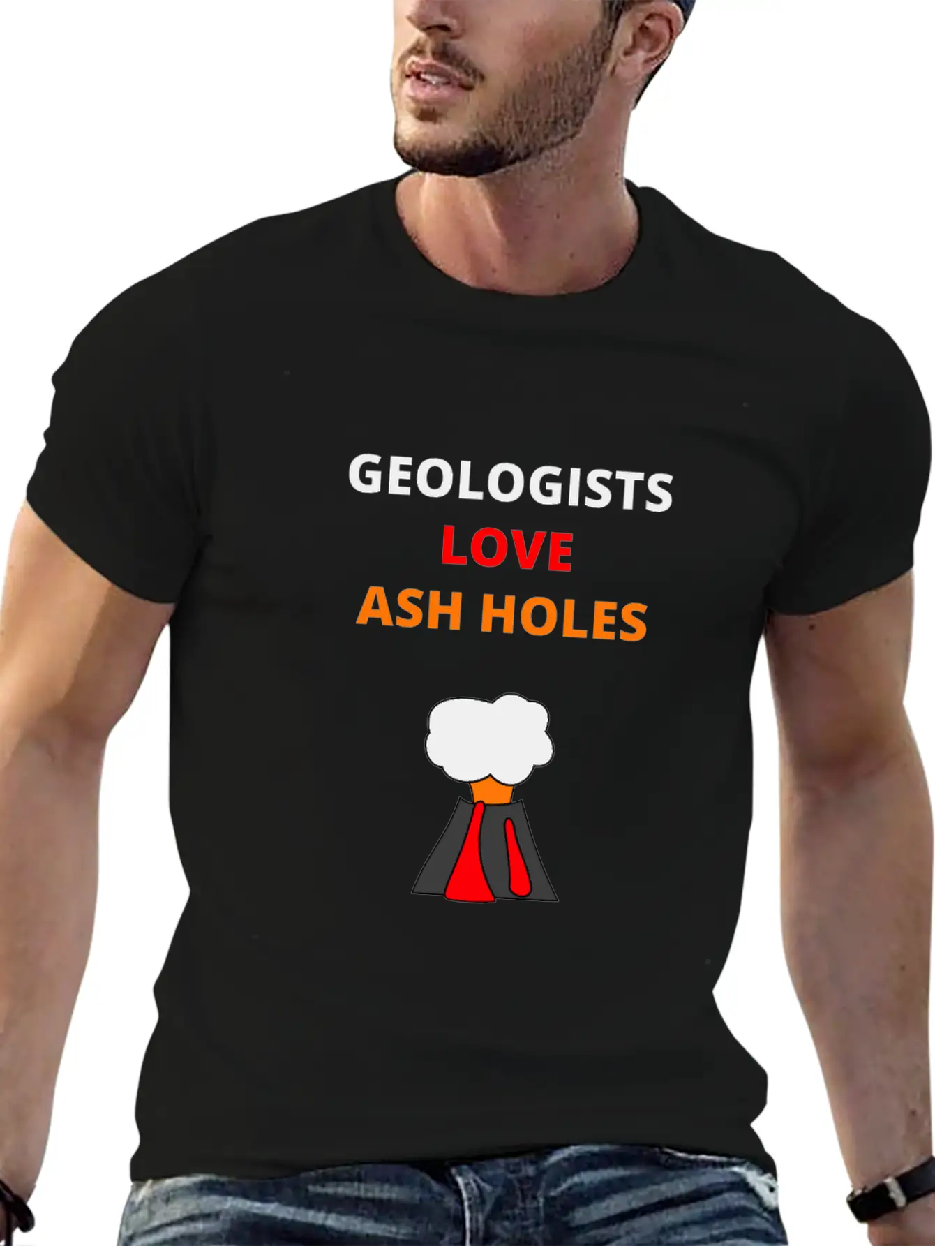 Geologists Love Ash Holes Design | Mineralogy Unisex Short Sleeve Soft Cotton T-Shirt – Casual Everyday Wear