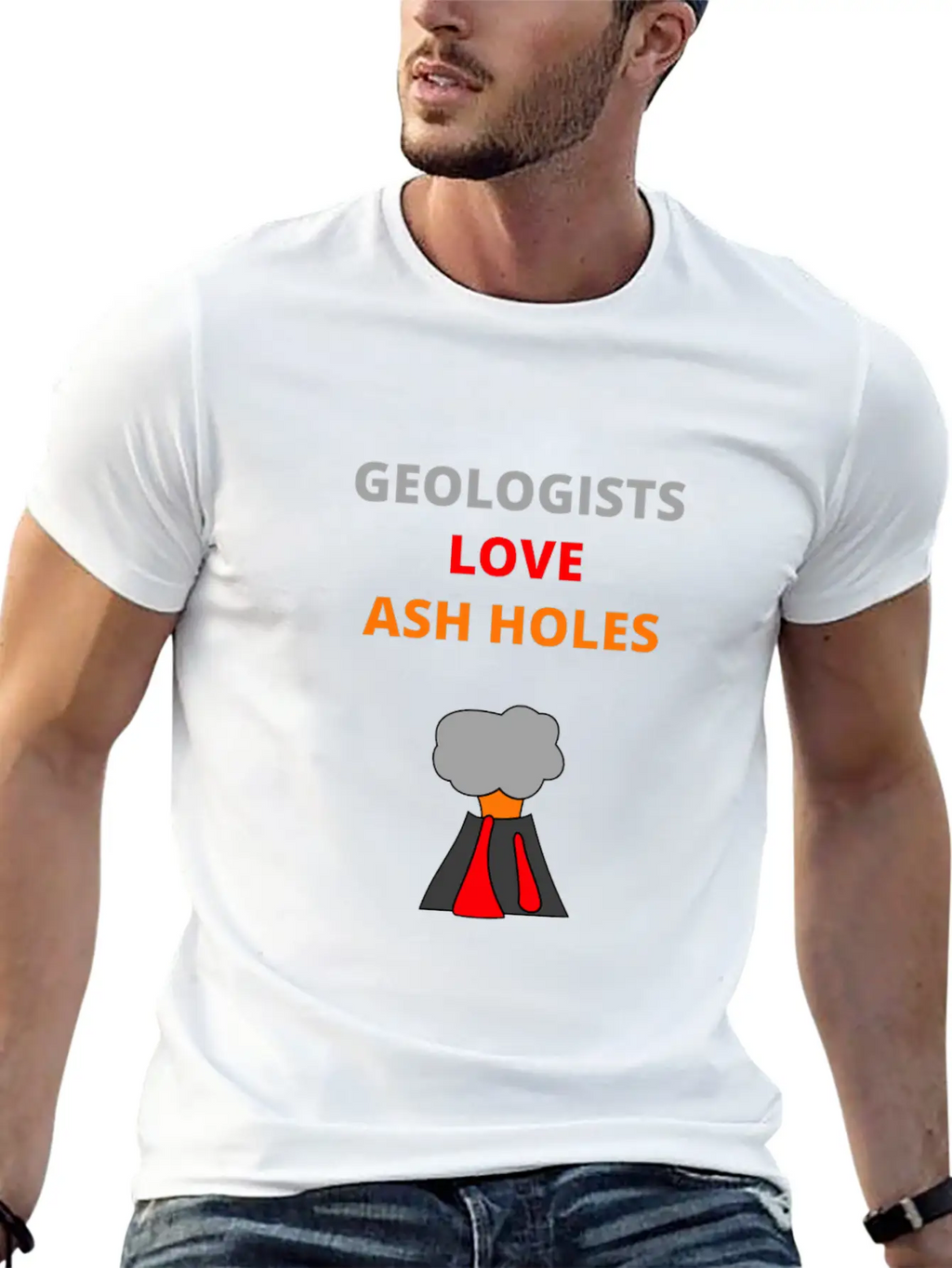 Geologists Love Ash Holes Design | Mineralogy Unisex Short Sleeve Soft Cotton T-Shirt – Casual Everyday Wear