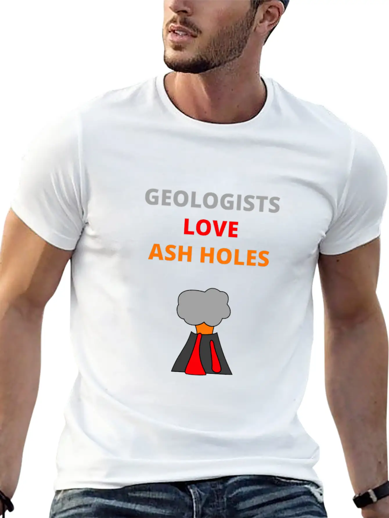 Geologists Love Ash Holes Design | Mineralogy Unisex Short Sleeve Soft Cotton T-Shirt – Casual Everyday Wear