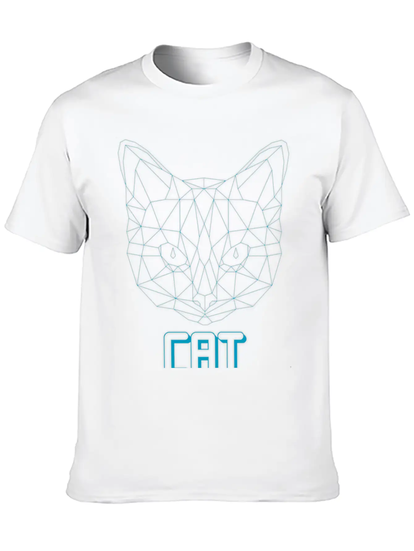Geometric Cat Casual Graphic T-Shirt – Simple And Comfortable Daily Wear