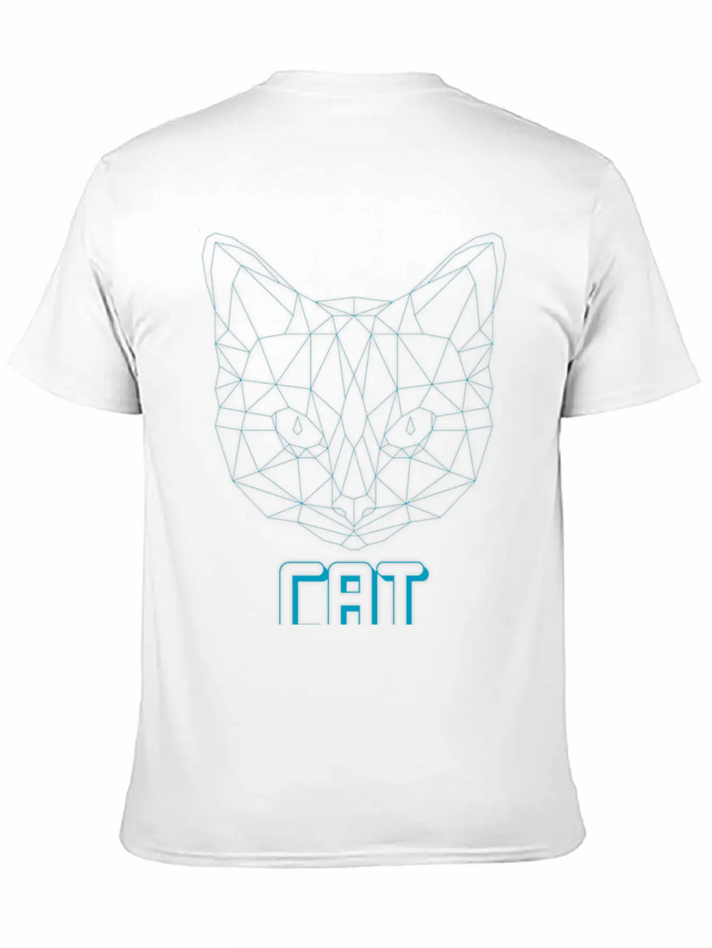 Geometric Cat Casual Graphic T-Shirt – Simple And Comfortable Daily Wear