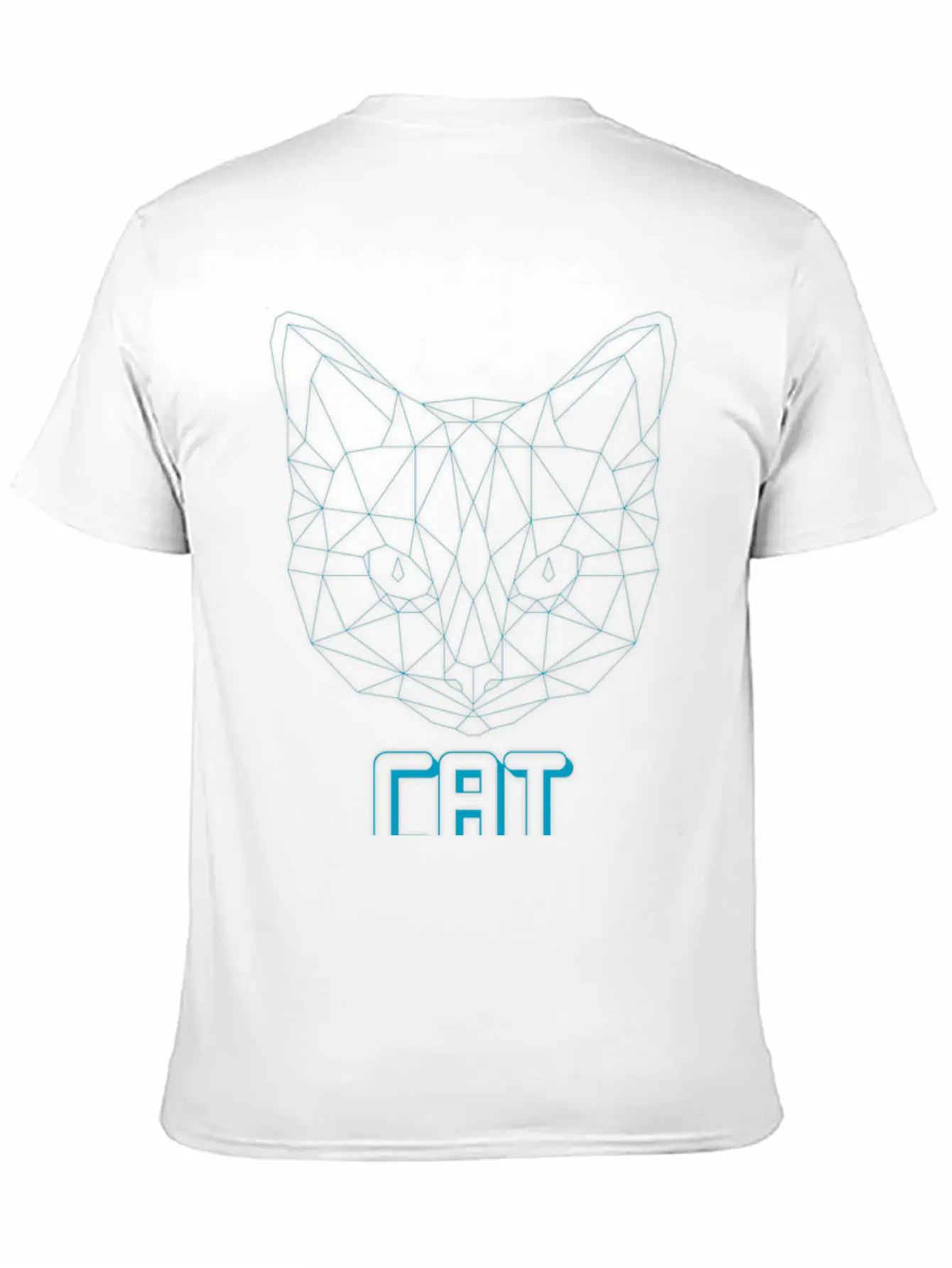 Geometric Cat Casual Graphic T-Shirt – Simple And Comfortable Daily Wear