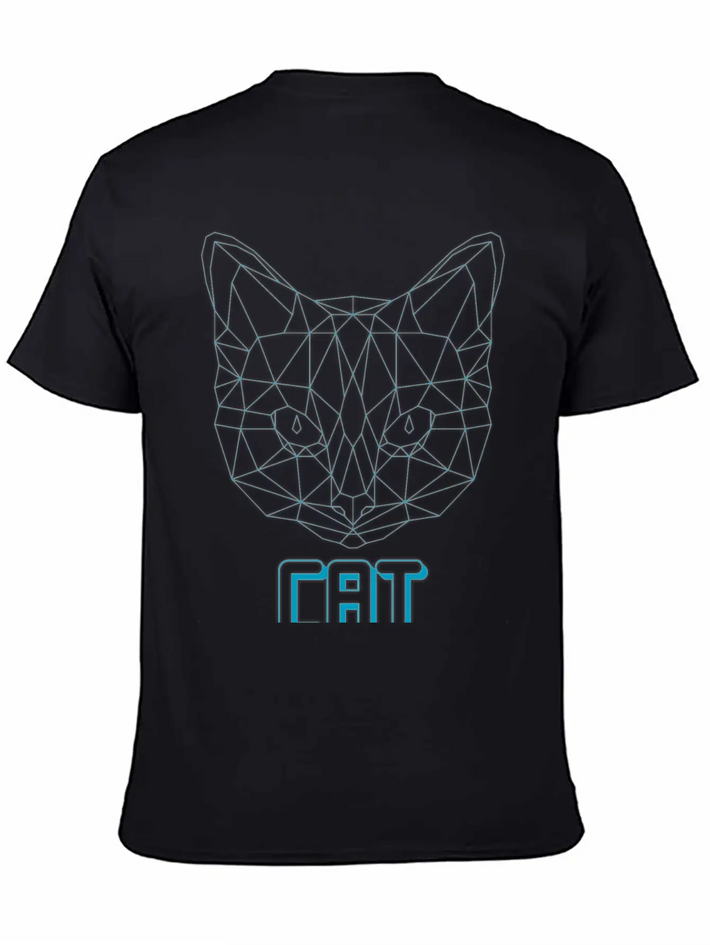 Geometric Cat Casual Graphic T-Shirt – Simple And Comfortable Daily Wear