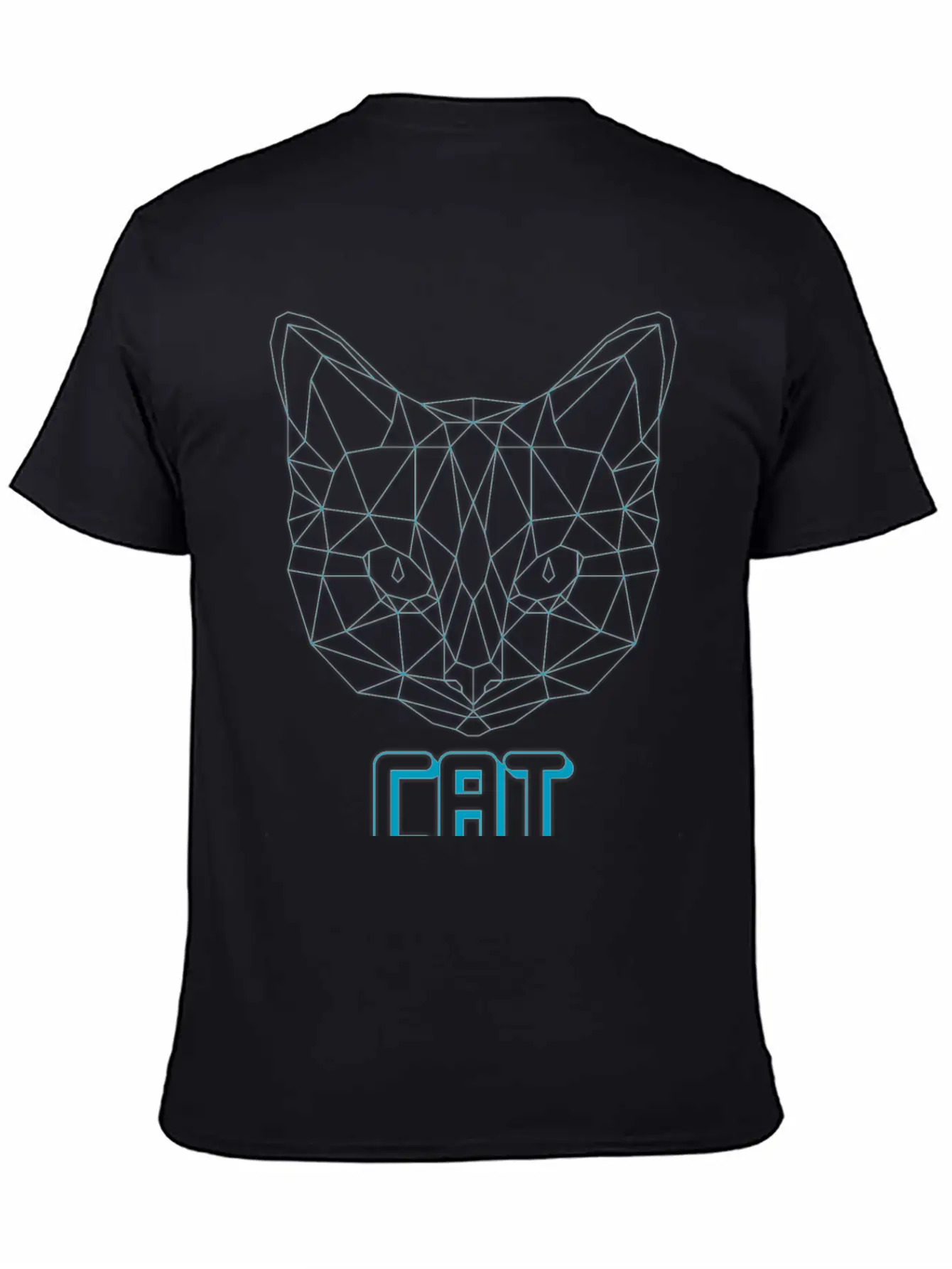 Geometric Cat Casual Graphic T-Shirt – Simple And Comfortable Daily Wear
