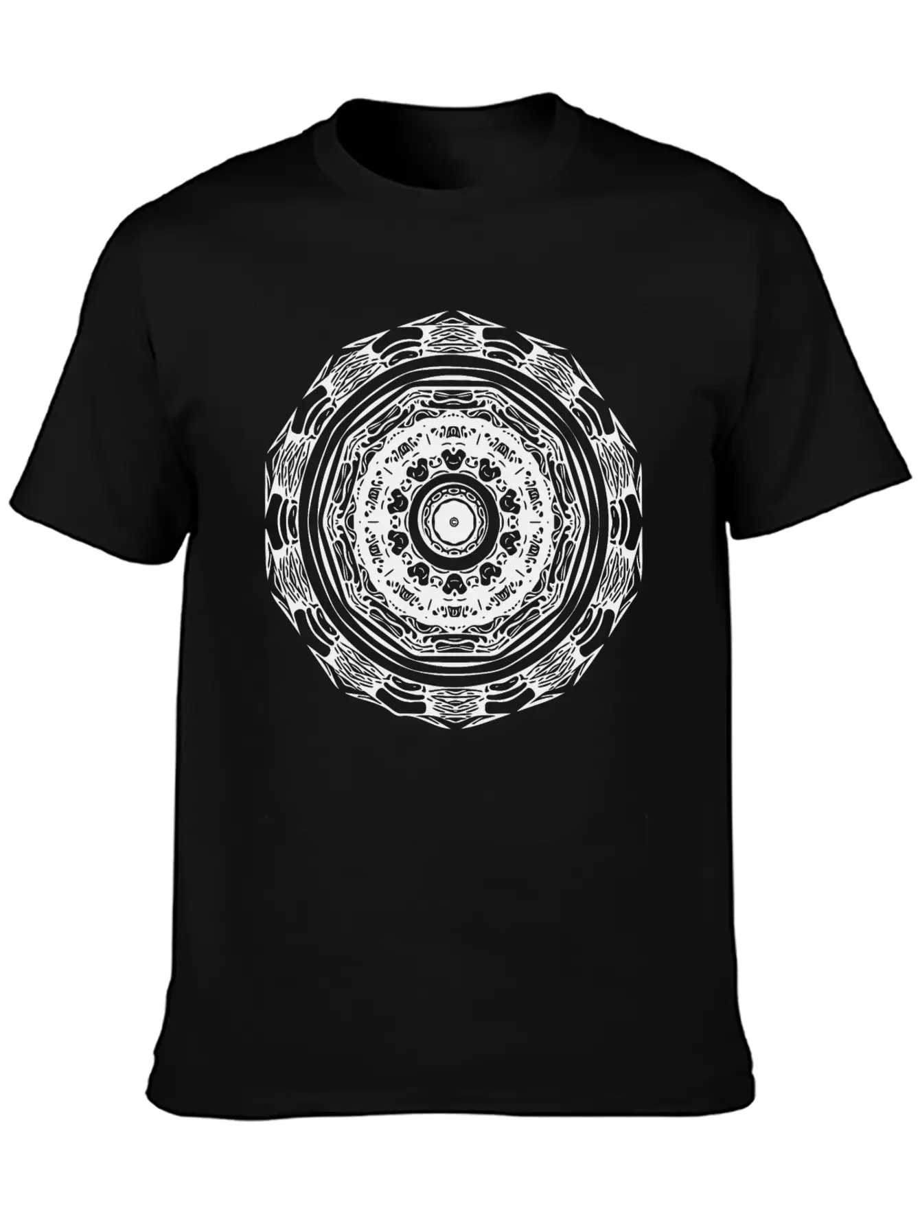 Geometric Circle Mandala Stylish Everyday T-Shirt – Unisex Basic Cotton Tee