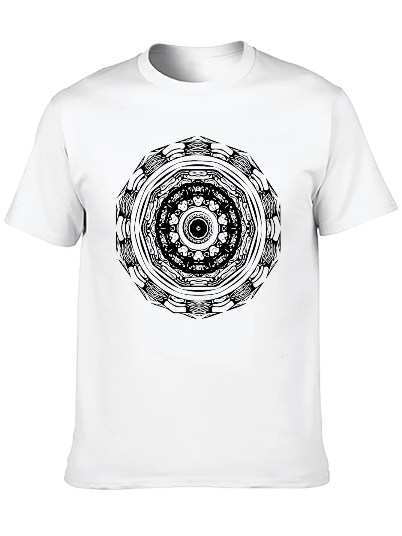 Geometric Circle Mandala Stylish Everyday T-Shirt – Unisex Basic Cotton Tee
