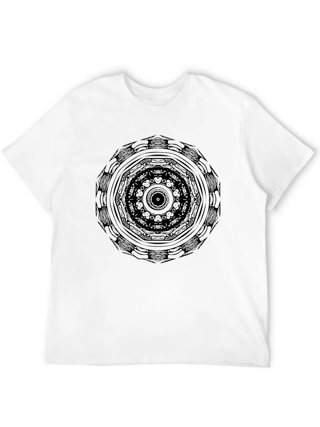 Geometric Circle Mandala Stylish Everyday T-Shirt – Unisex Basic Cotton Tee