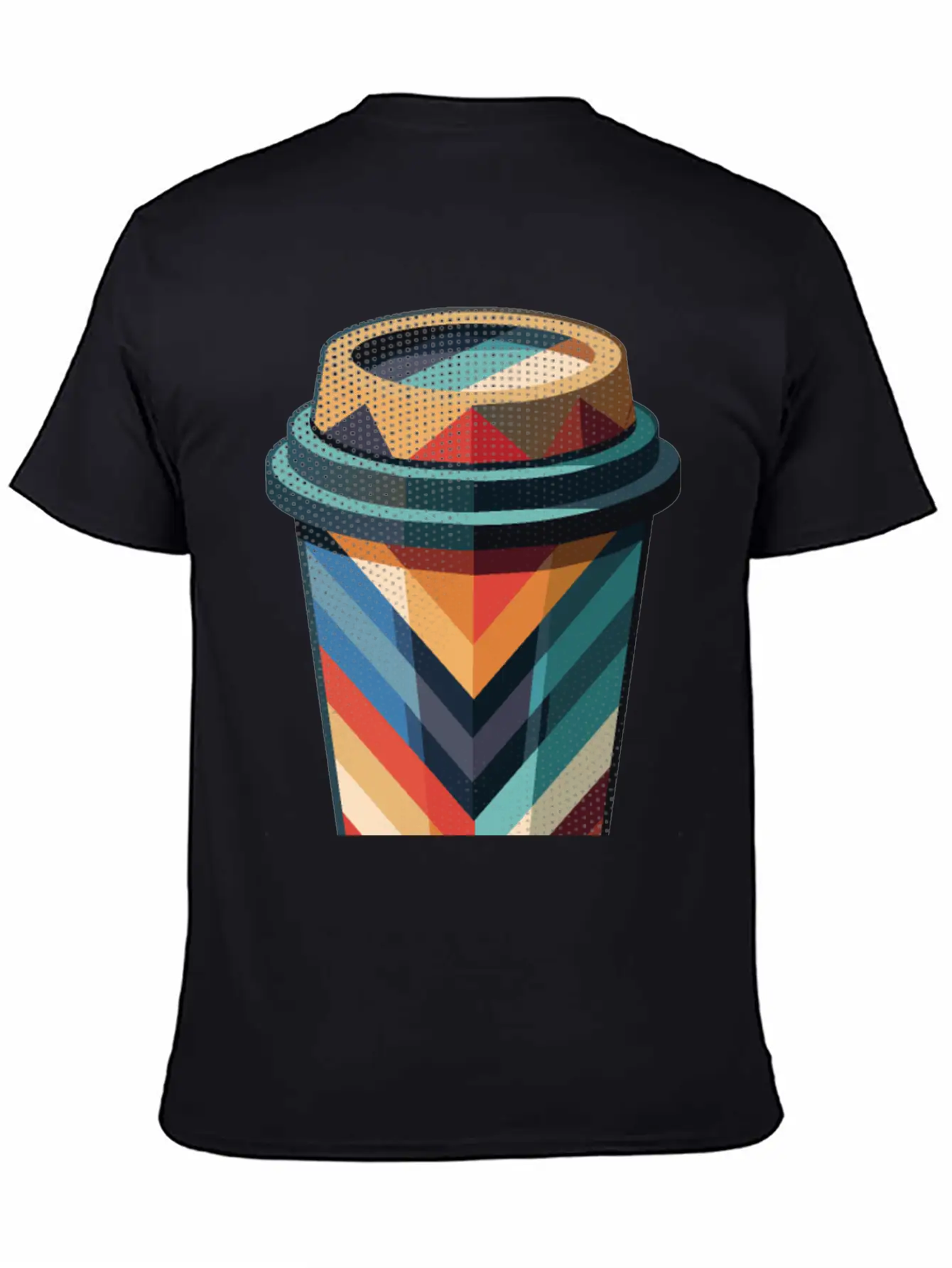 Geometric Coffee Unisex Casual T-Shirt – Clean Design For Daily Comfort