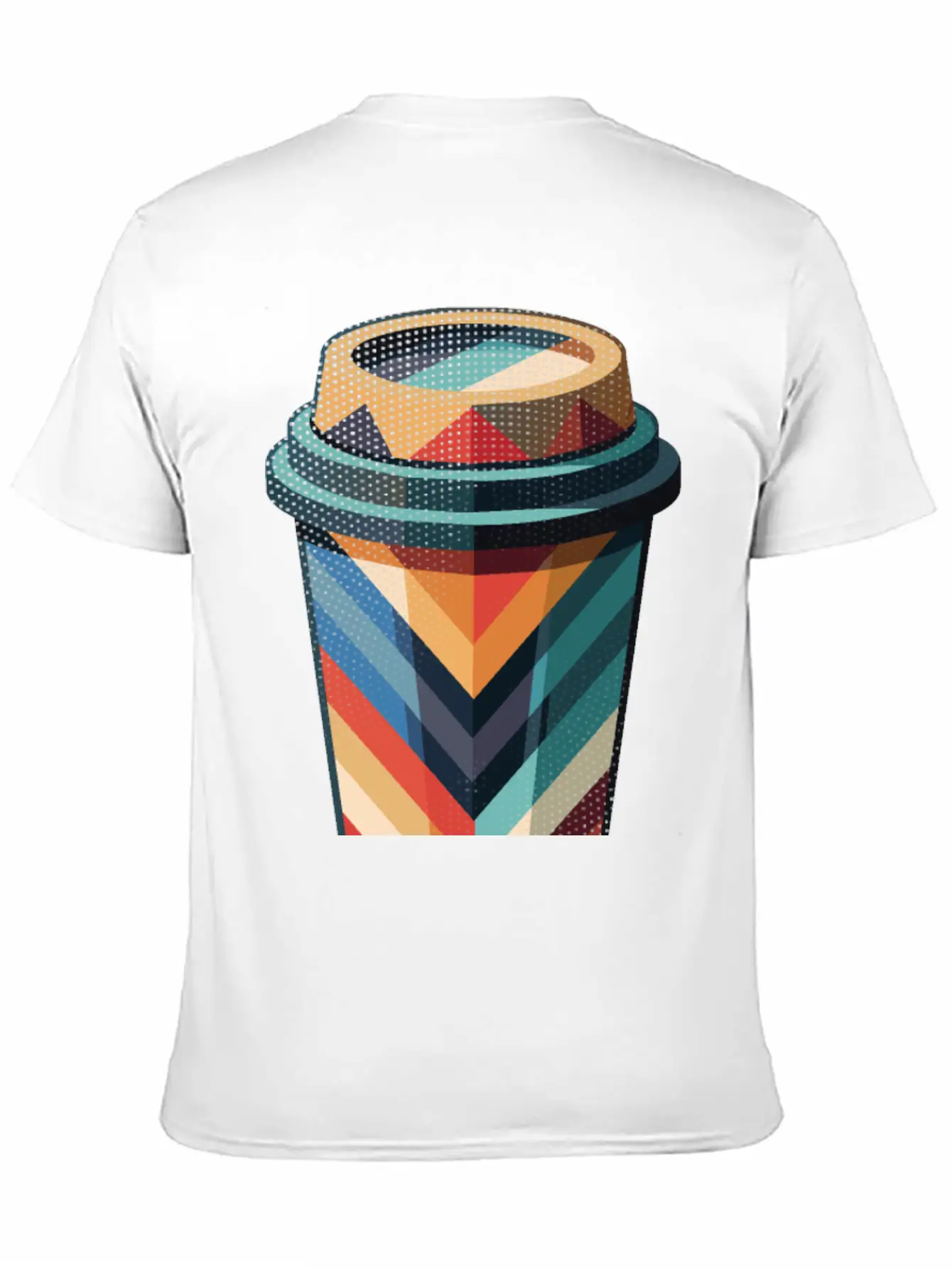 Geometric Coffee Unisex Casual T-Shirt – Clean Design For Daily Comfort