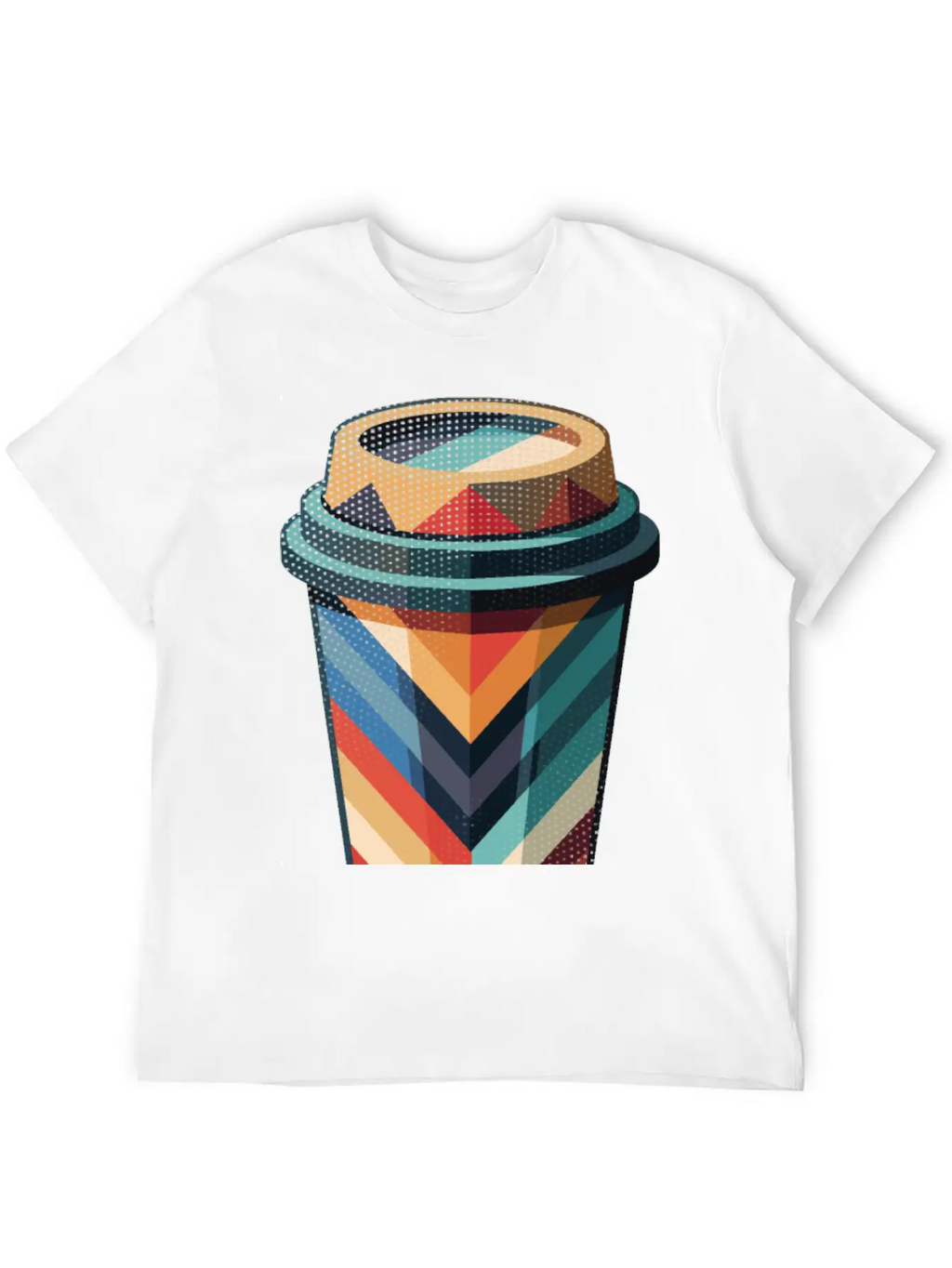 Geometric Coffee Unisex Casual T-Shirt – Clean Design For Daily Comfort