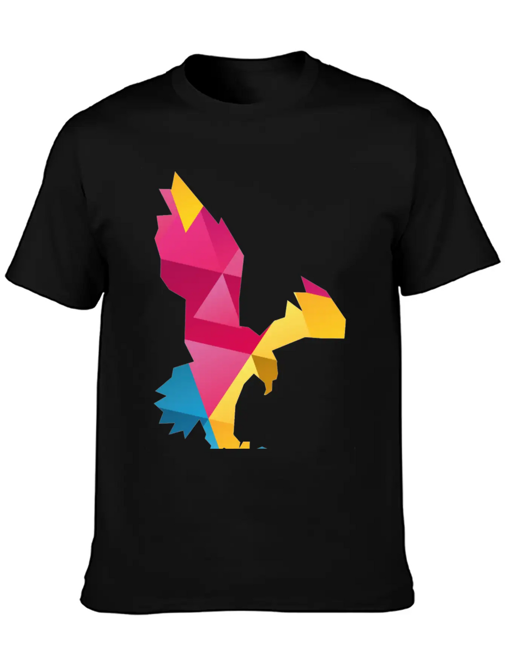 Geometric Eagle Essential Cotton Tee For Daily Outfits – Unisex Style