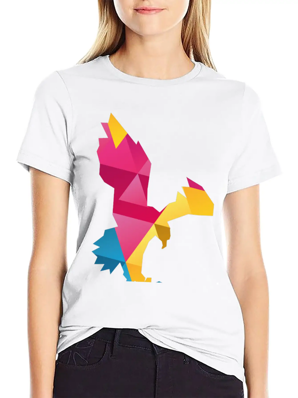 Geometric Eagle Essential Cotton Tee For Daily Outfits – Unisex Style