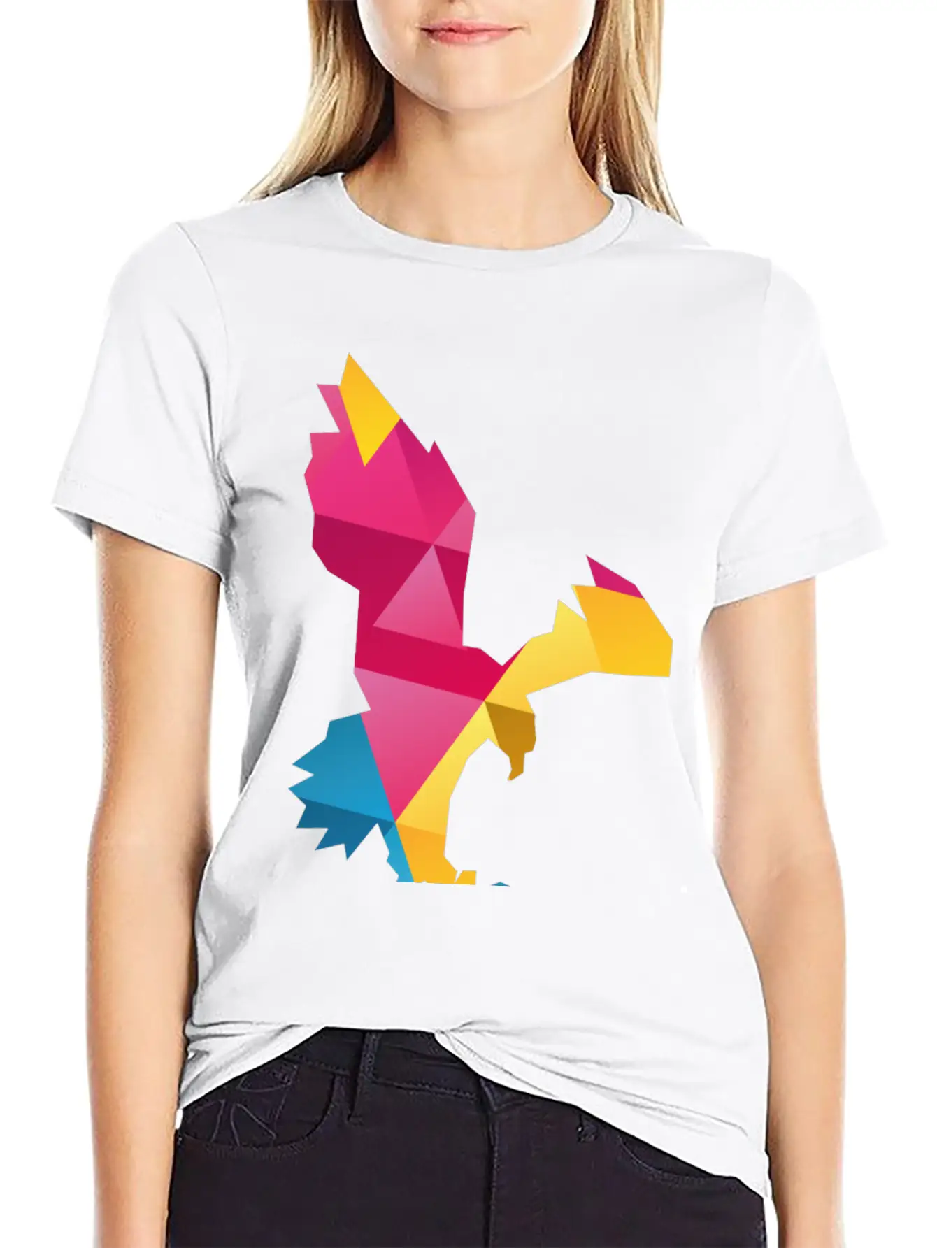 Geometric Eagle Essential Cotton Tee For Daily Outfits – Unisex Style