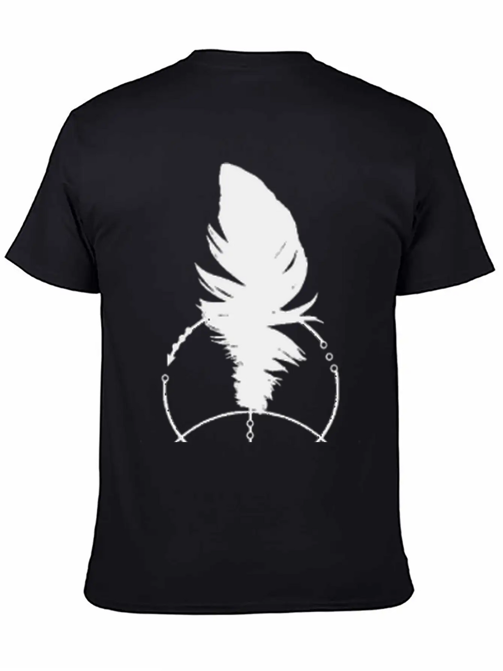 Geometric Feather And Arrow Unisex Short Sleeve Soft Cotton T-Shirt – Casual Everyday Wear