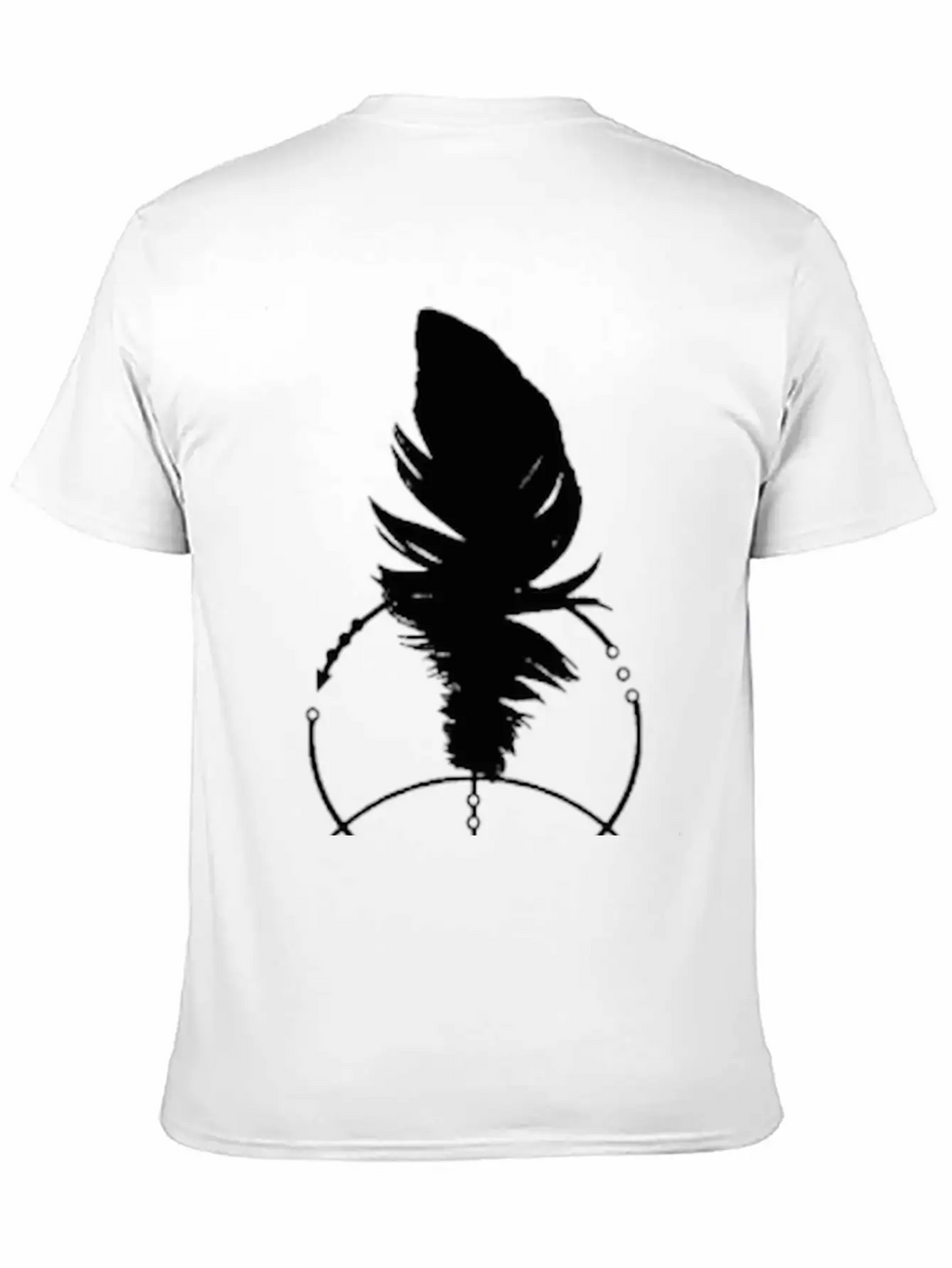 Geometric Feather And Arrow Unisex Short Sleeve Soft Cotton T-Shirt – Casual Everyday Wear