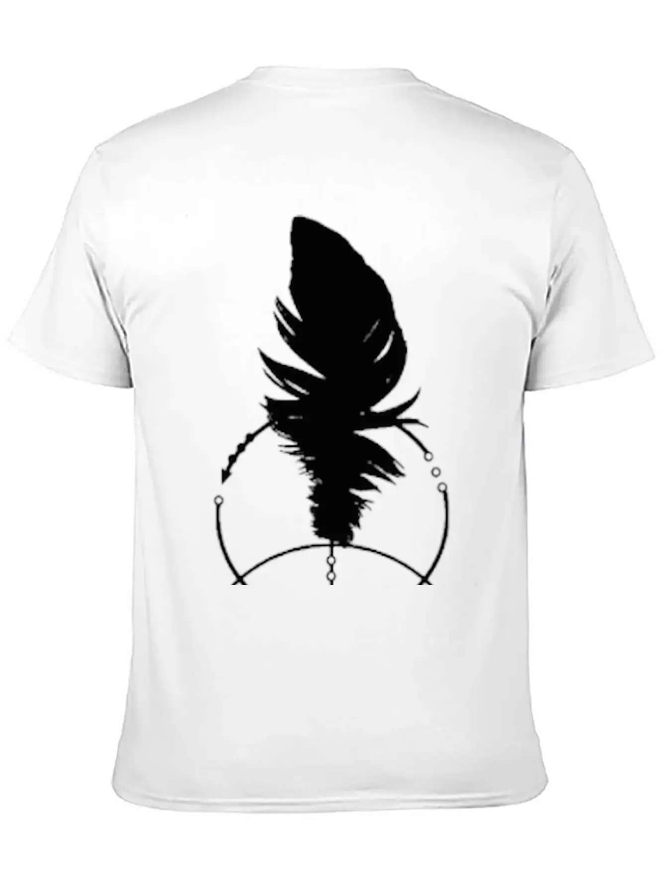 Geometric Feather And Arrow Unisex Short Sleeve Soft Cotton T-Shirt – Casual Everyday Wear