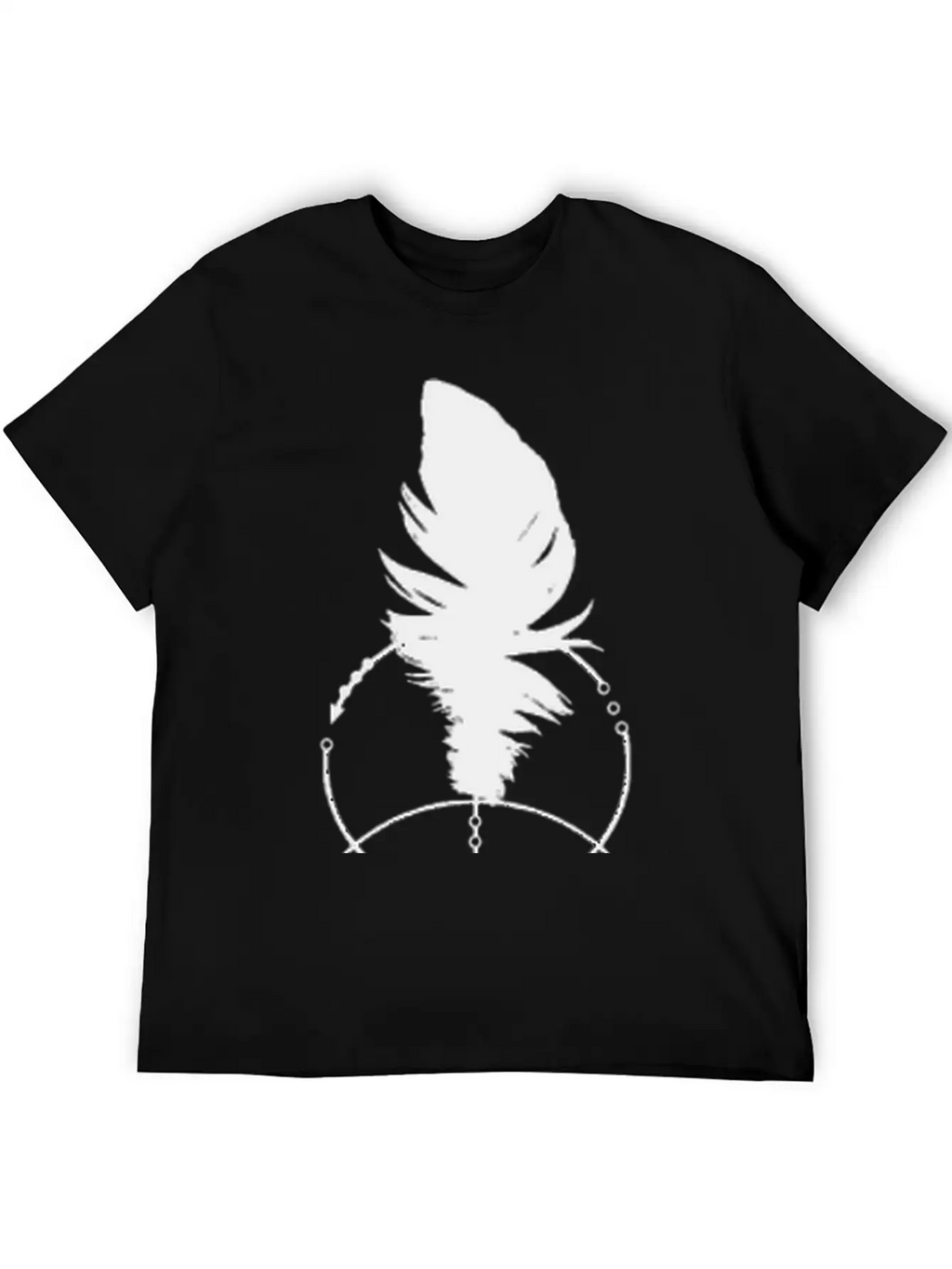 Geometric Feather And Arrow Unisex Short Sleeve Soft Cotton T-Shirt – Casual Everyday Wear