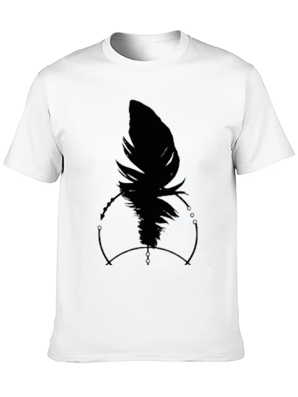 Geometric Feather And Arrow Unisex Short Sleeve Soft Cotton T-Shirt – Casual Everyday Wear