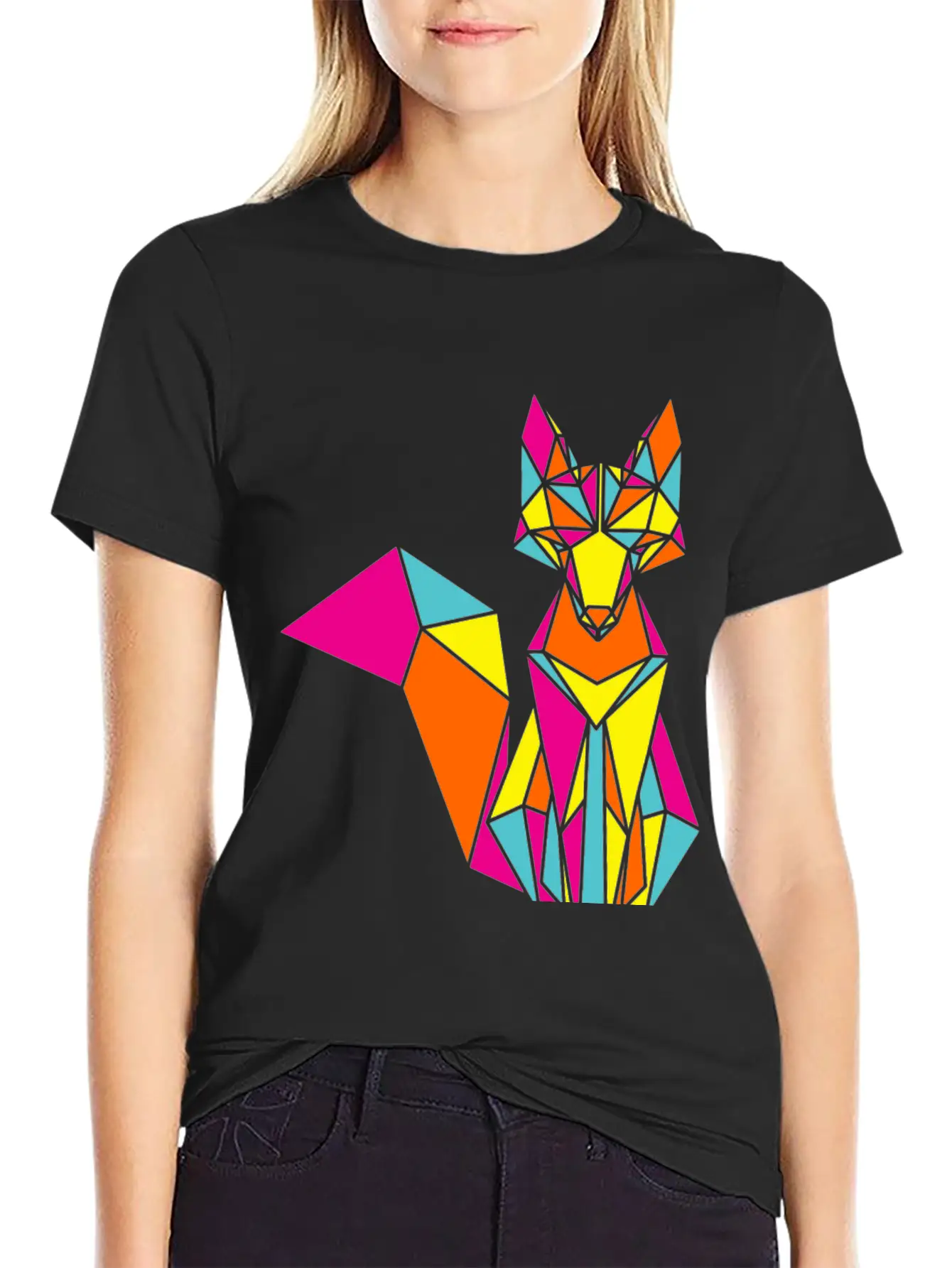 Geometric Fox 01 Stylish Everyday T-Shirt – Unisex Basic Cotton Tee
