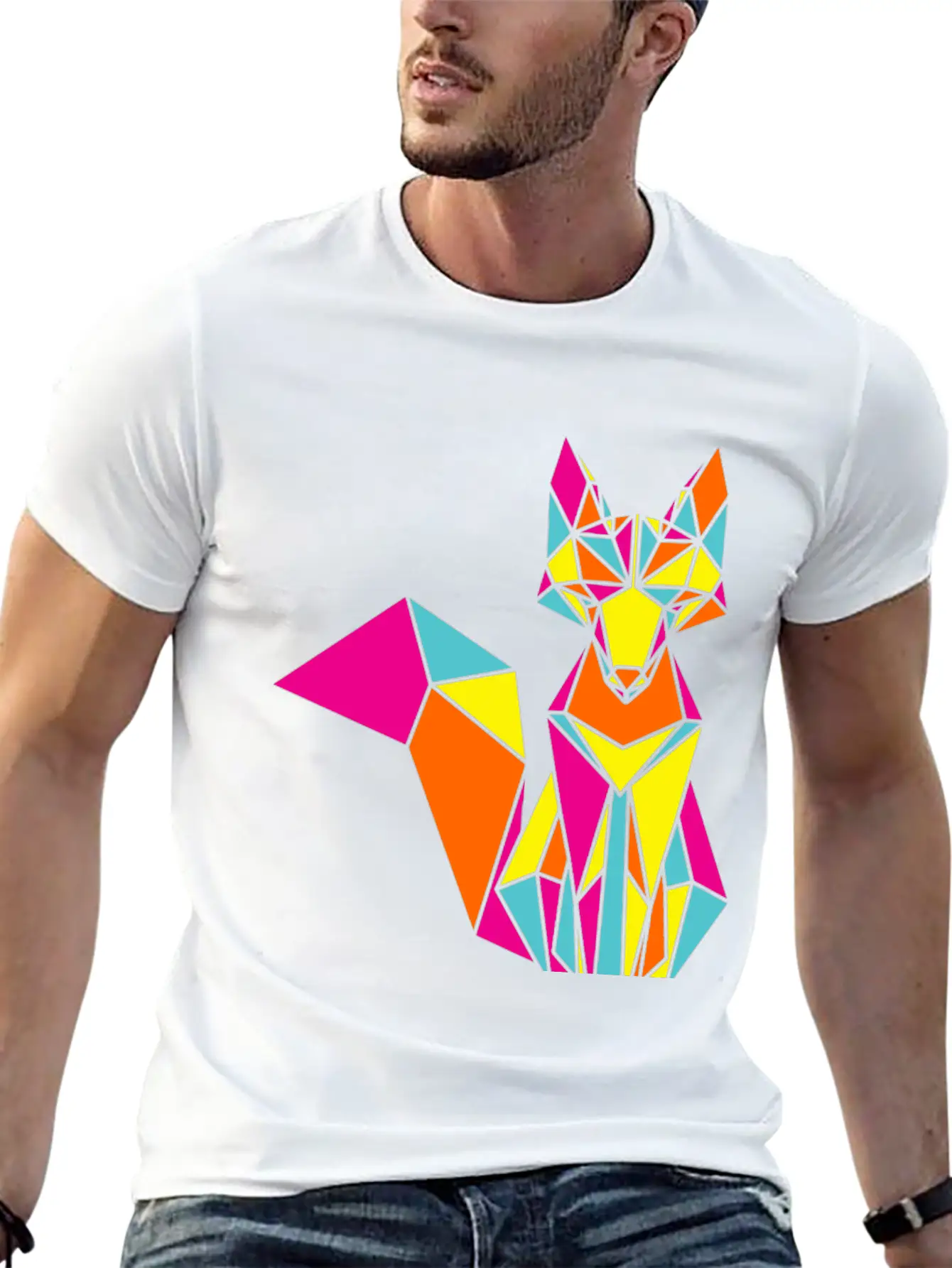 Geometric Fox 01 Stylish Everyday T-Shirt – Unisex Basic Cotton Tee