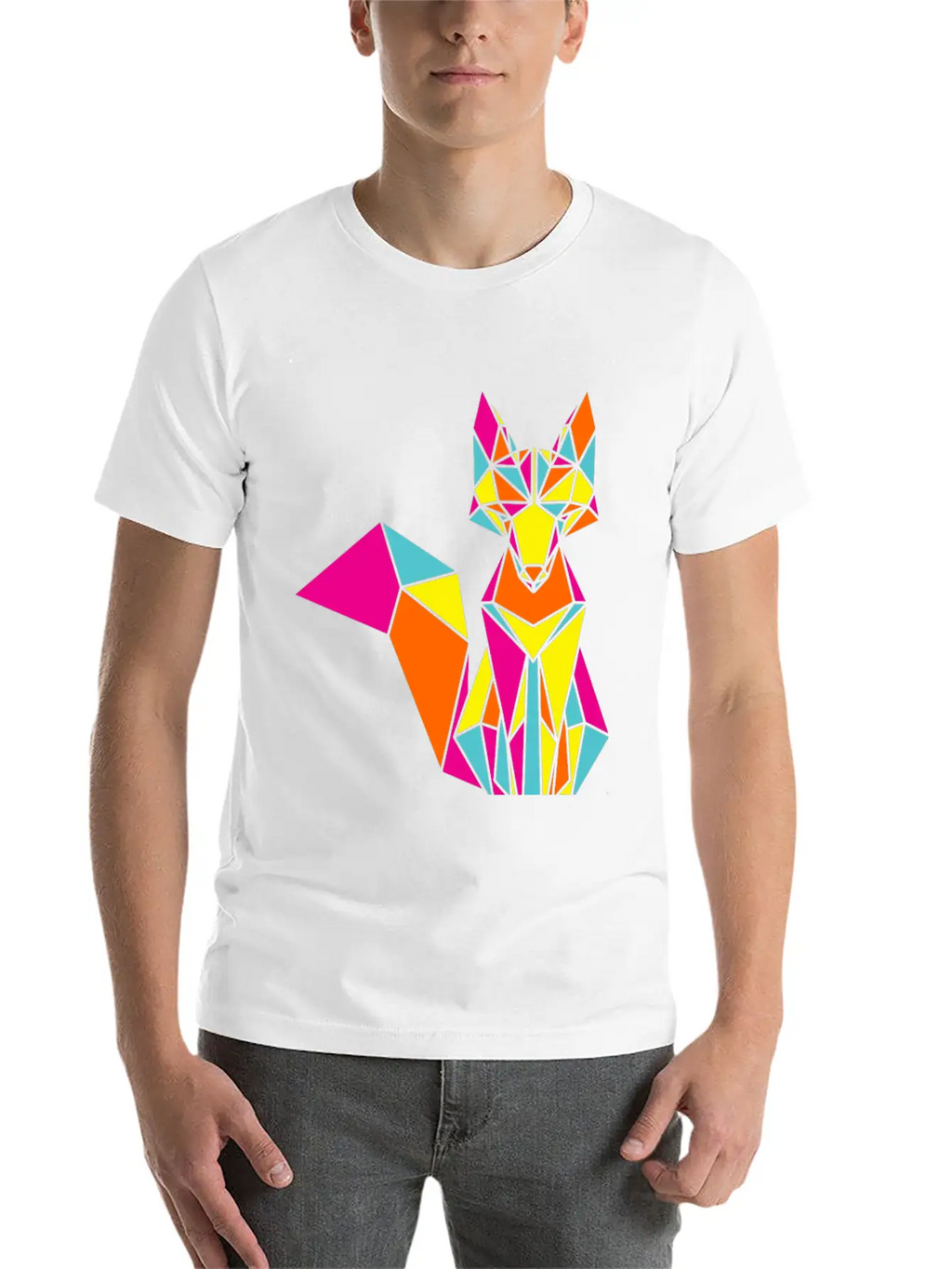 Geometric Fox 01 Stylish Everyday T-Shirt – Unisex Basic Cotton Tee