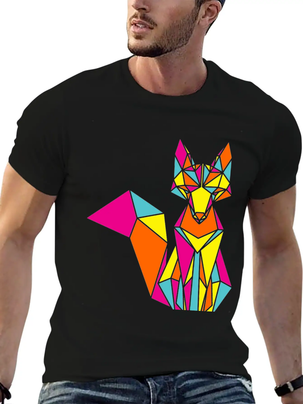 Geometric Fox 01 Stylish Everyday T-Shirt – Unisex Basic Cotton Tee