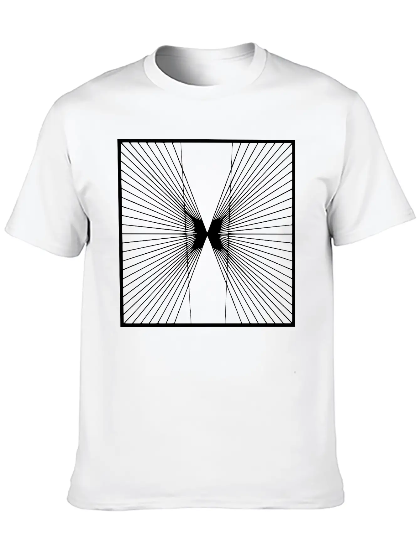 Geometric Illusion Unisex Casual T-Shirt – Clean Design For Daily Comfort