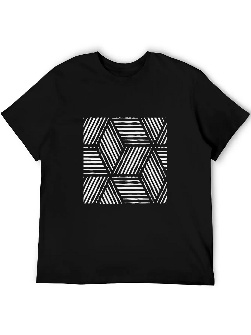 Geometric Line Art Scandinavian Style Casual Graphic T-Shirt – Simple And Comfortable Daily Wear