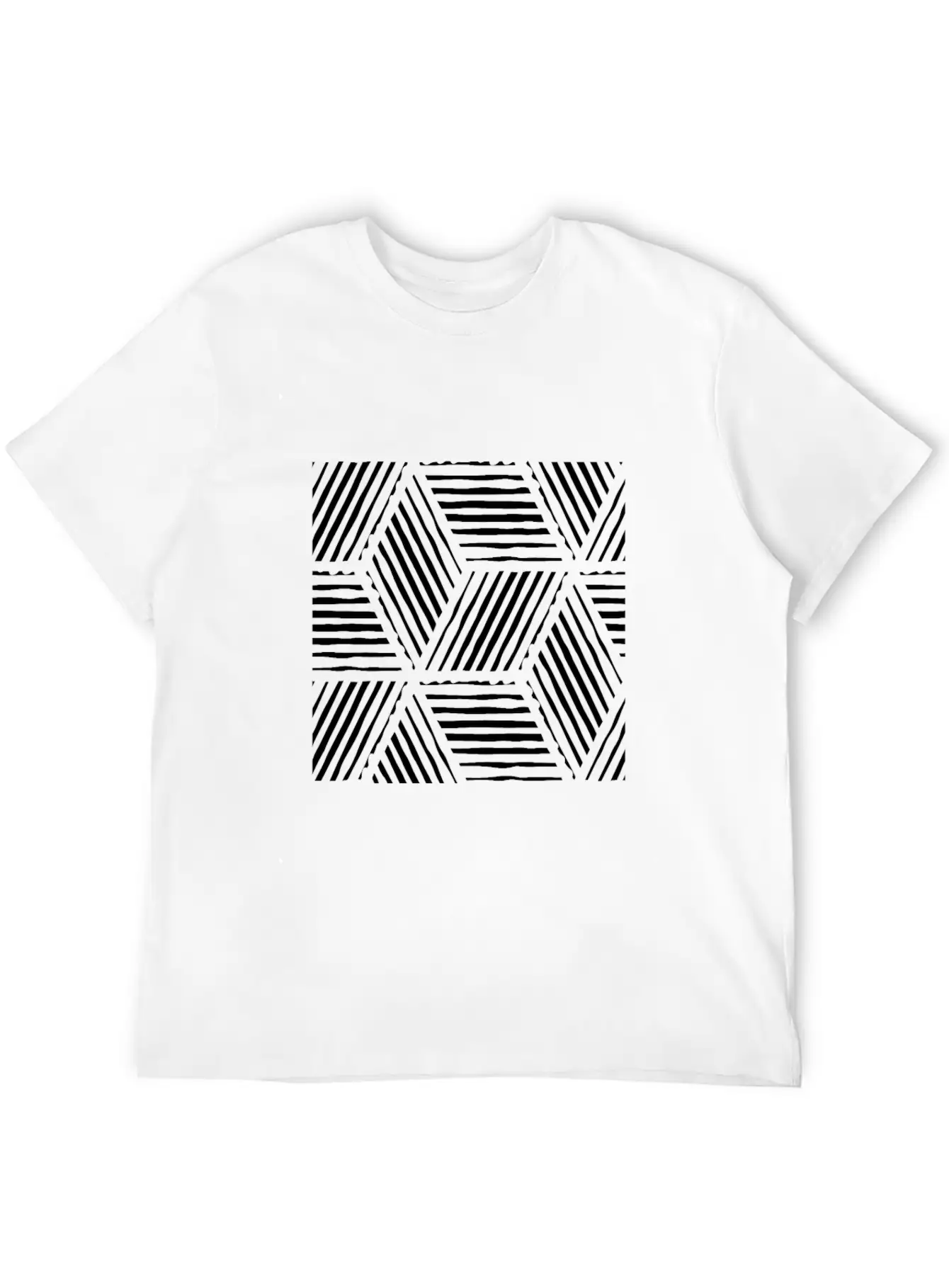 Geometric Line Art Scandinavian Style Casual Graphic T-Shirt – Simple And Comfortable Daily Wear
