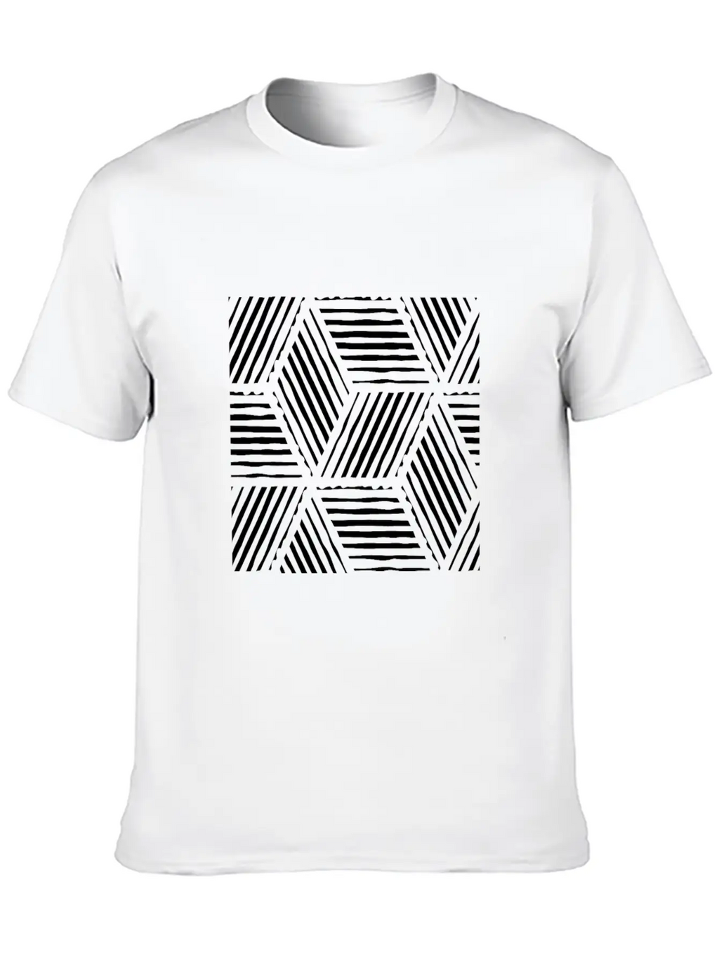 Geometric Line Art Scandinavian Style Casual Graphic T-Shirt – Simple And Comfortable Daily Wear