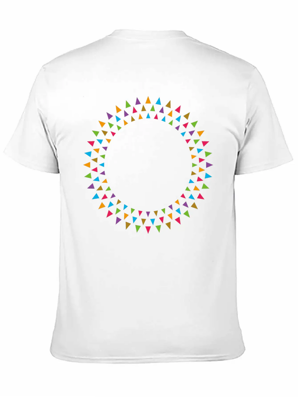 Geometric Pattern Circle Breathable Soft Cotton T-Shirt – Timeless Casual Look