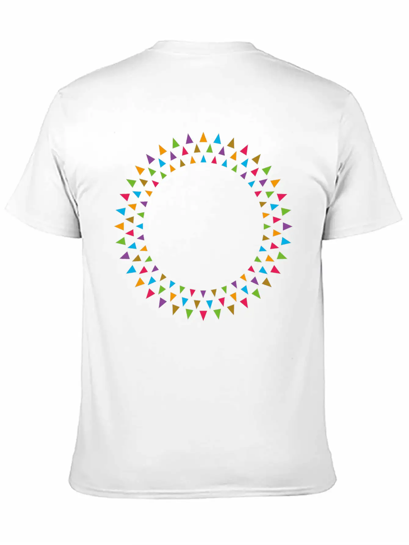 Geometric Pattern Circle Breathable Soft Cotton T-Shirt – Timeless Casual Look